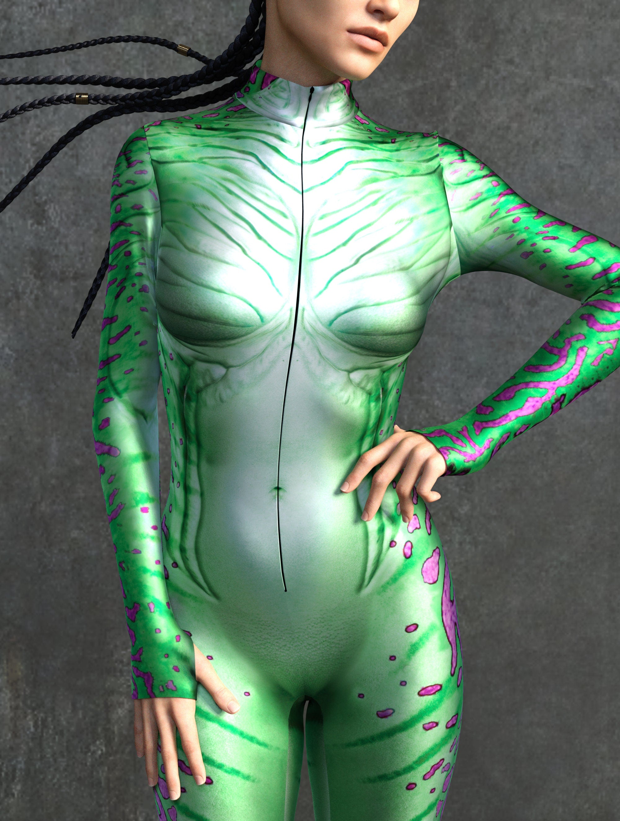 Gorgon Skin Green Costume – CandyCatz