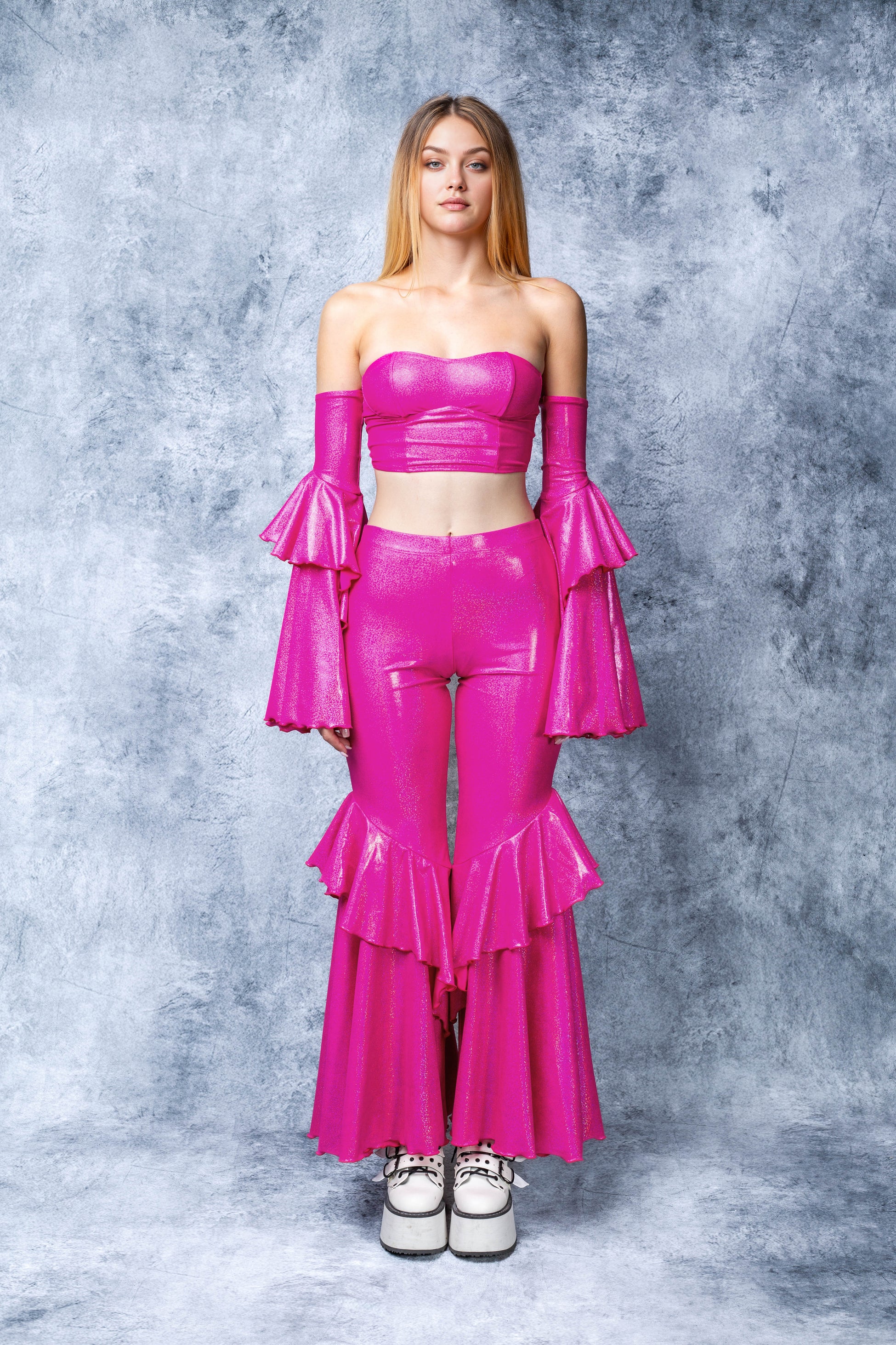 Luxe Pink Ruffled Sleeves 2