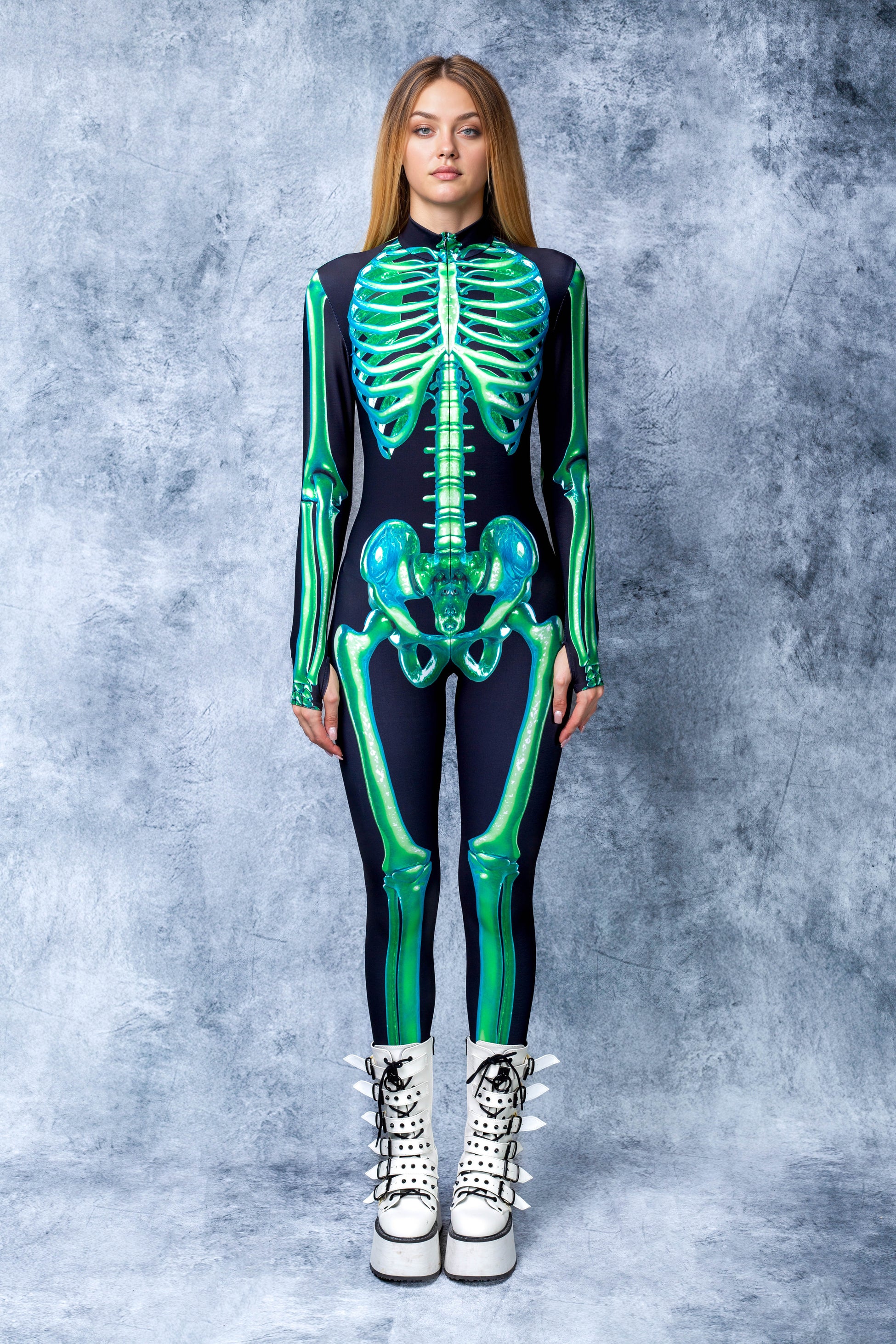 Green Skeleton Costume 2
