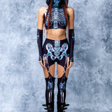 Glass Skeleton Rave Hood