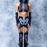 Glass Skeleton Garters Leggings