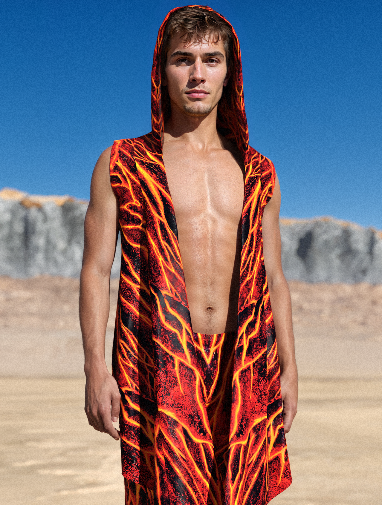 Lava Burst Male Wide Pants 1