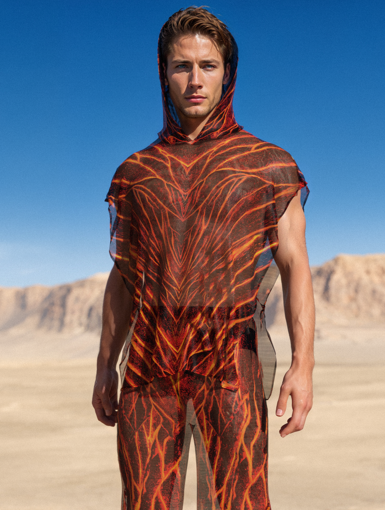 Lava Burst Male Hooded Set 1