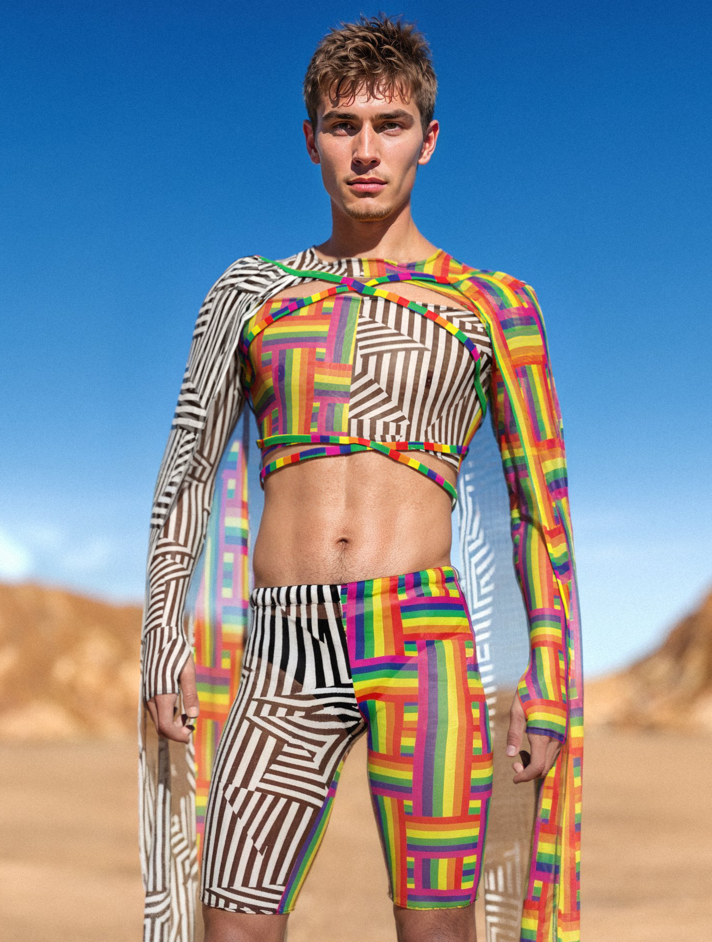 Spectromania Male Mesh Wings 2