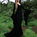 Mrs. Addams Puddle Train Gown Dress