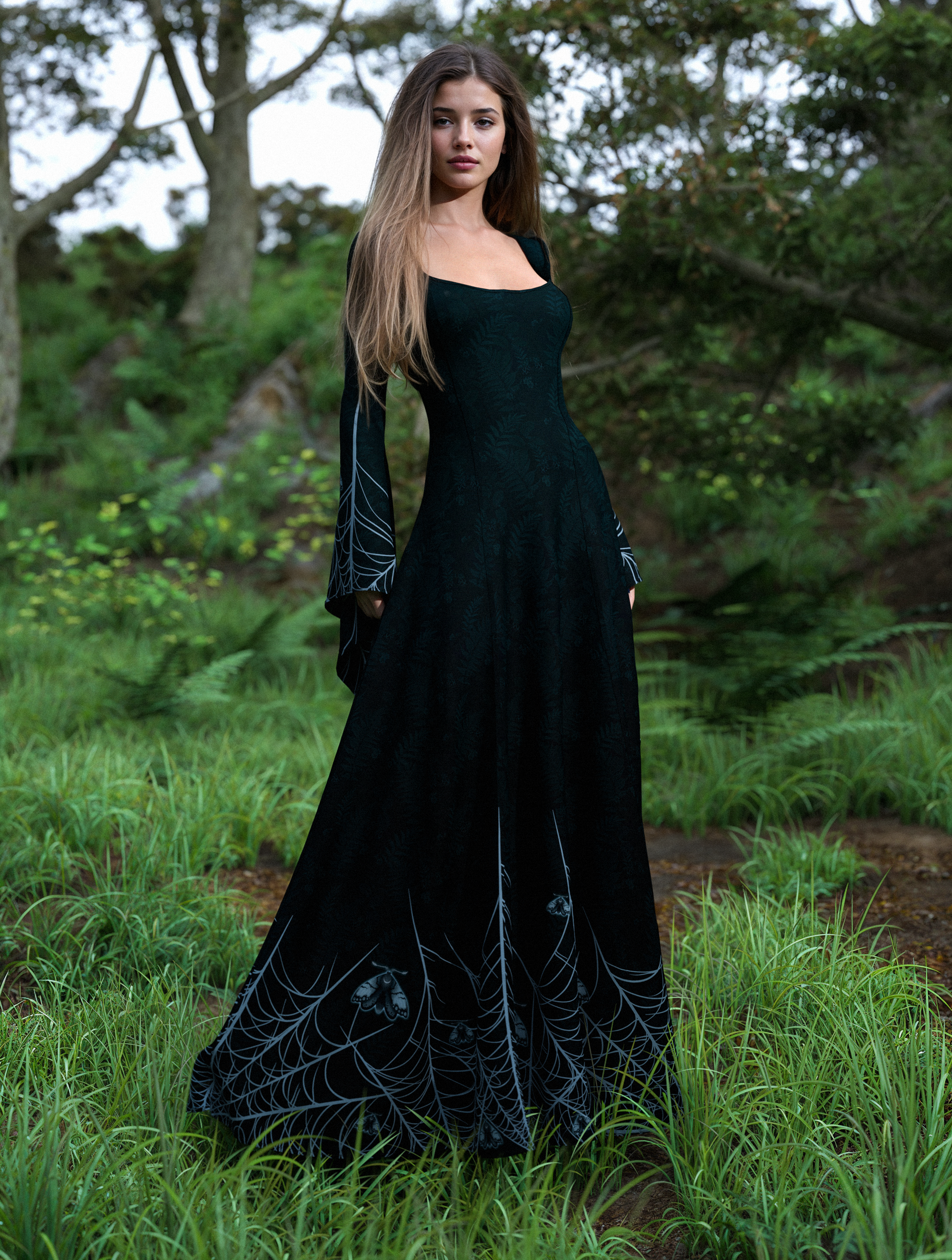 Haunted Forest Witcher Long Dress 2