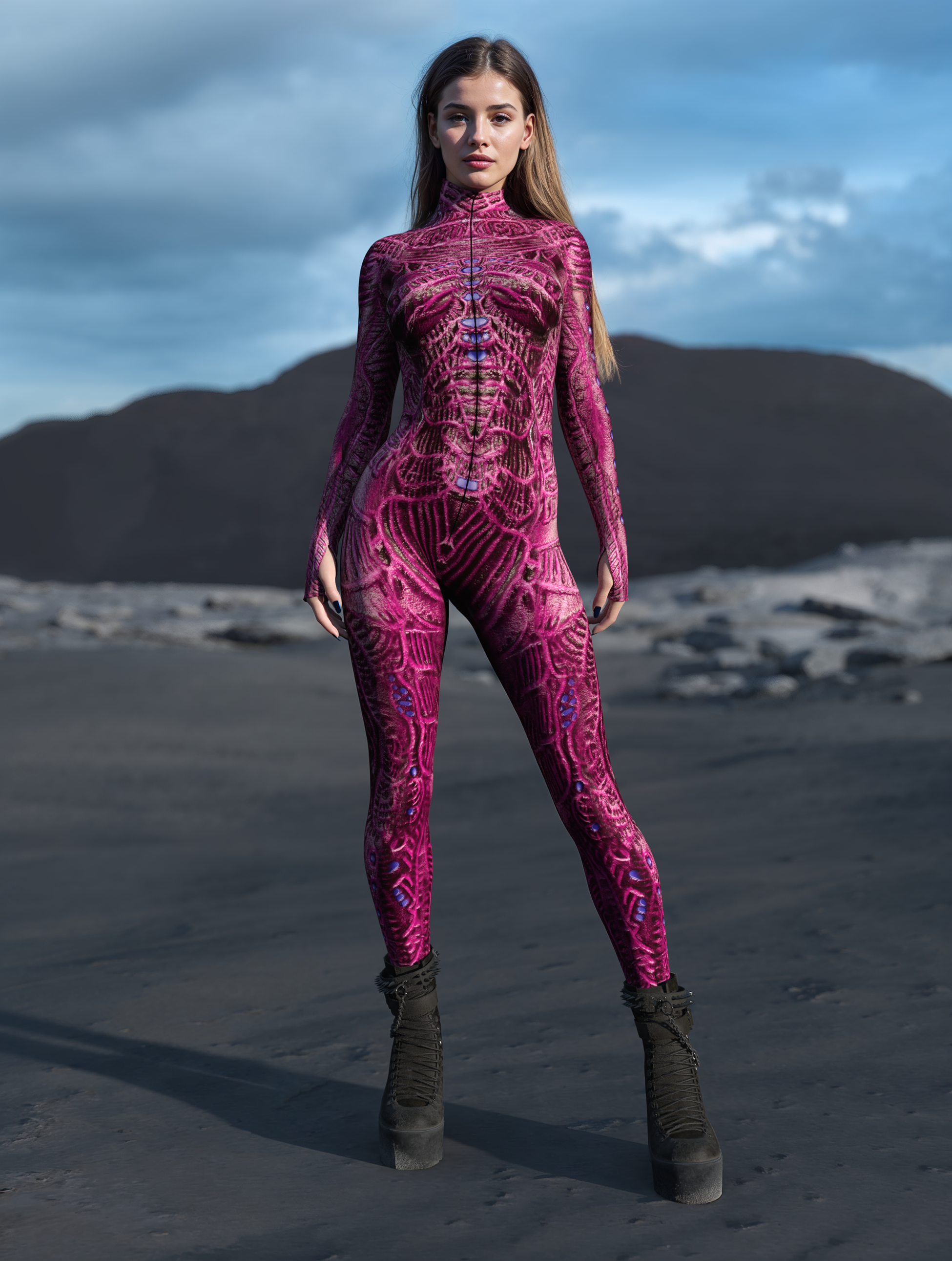 Pink Insect Zombie Costume 2