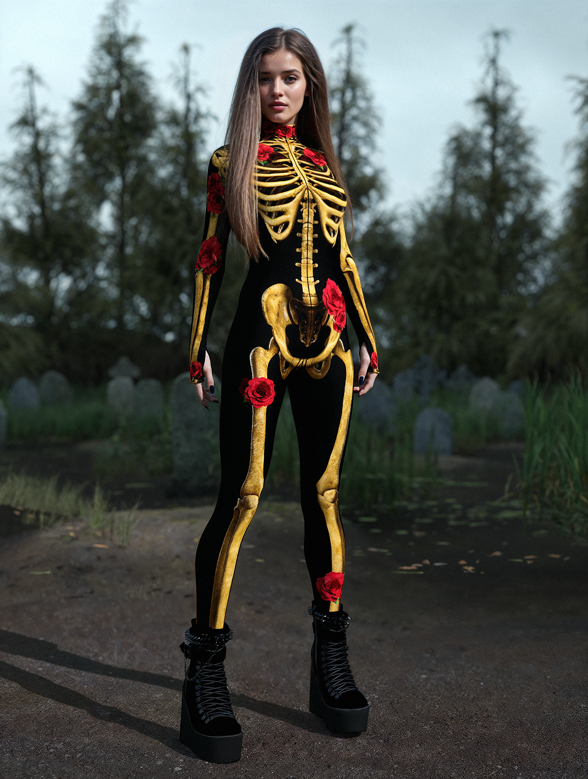 Rose Skeleton Costume 2