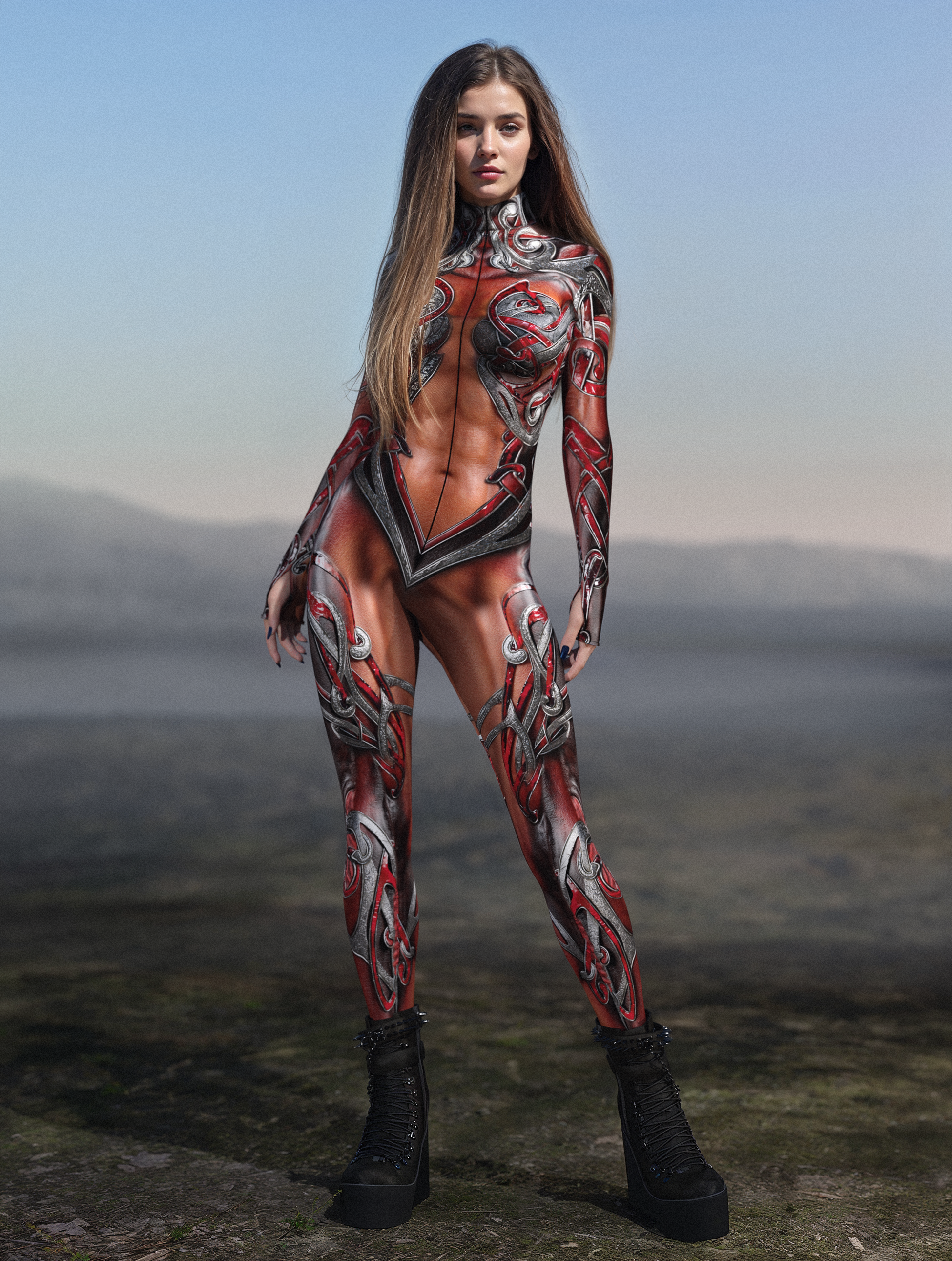 Crimson Hell Demon Costume 2
