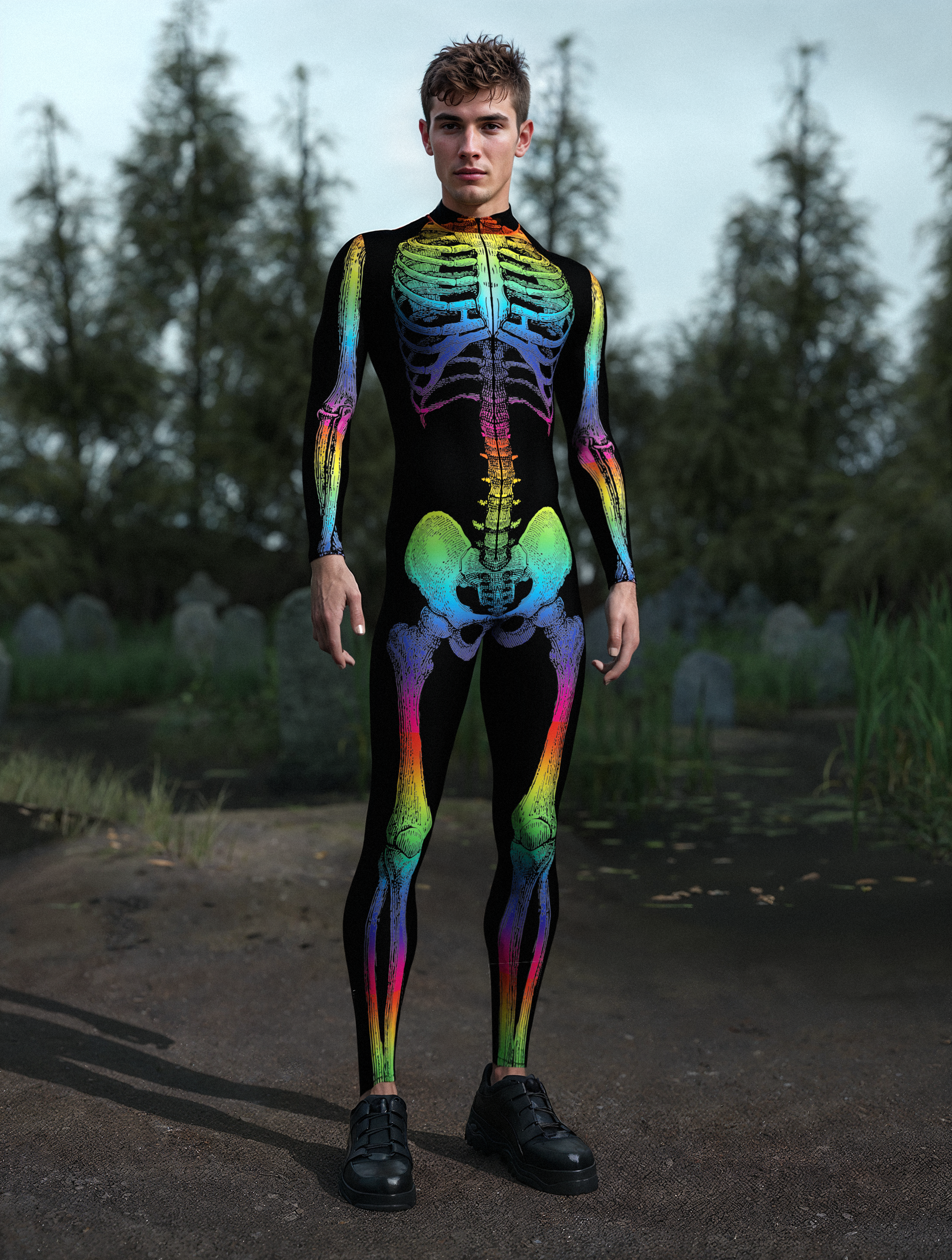 Rainbow Anatomy Male Costume 2