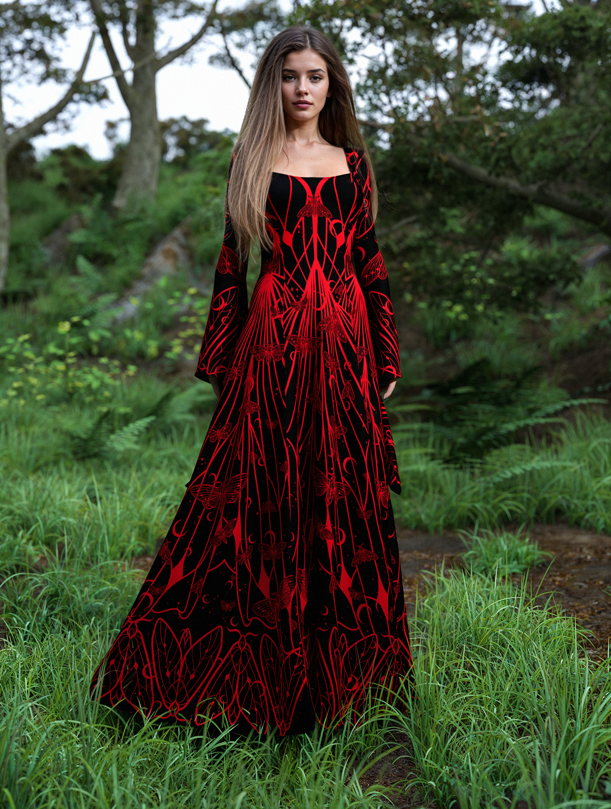 Blood Moon Witcher Long Dress 2