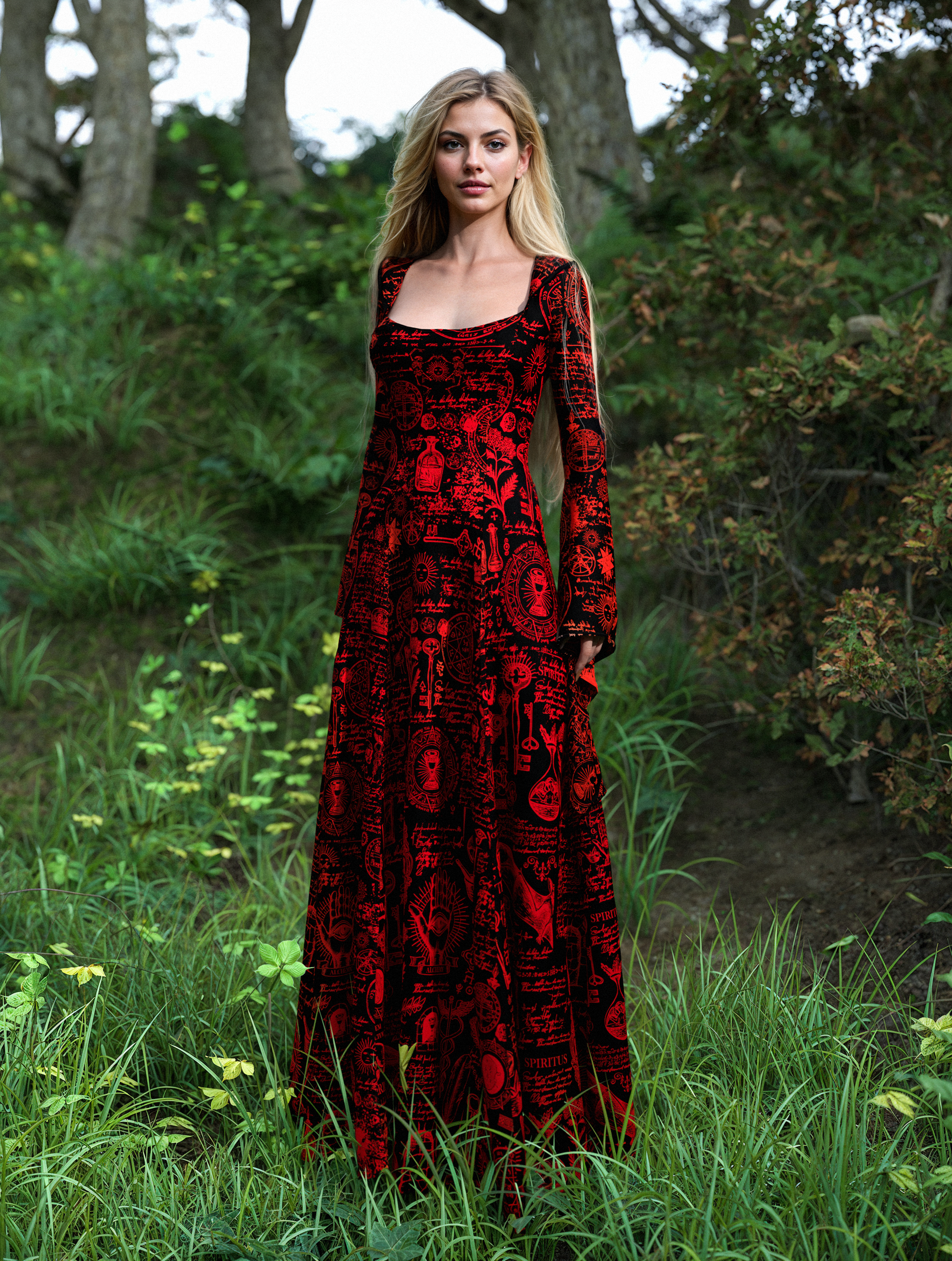 Vampiric Ocult Witcher Long Dress 2