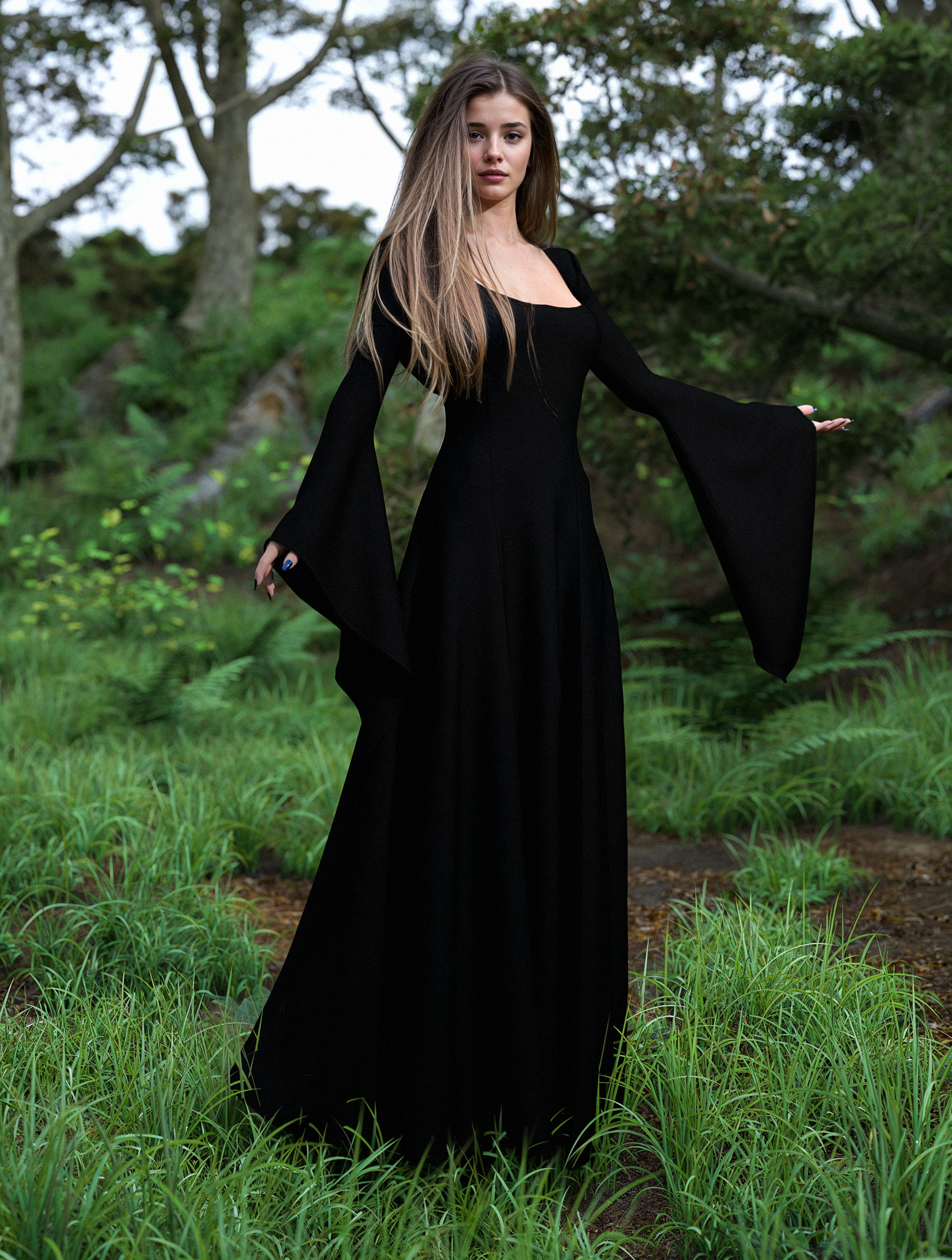Just Black Witcher Long Dress 2