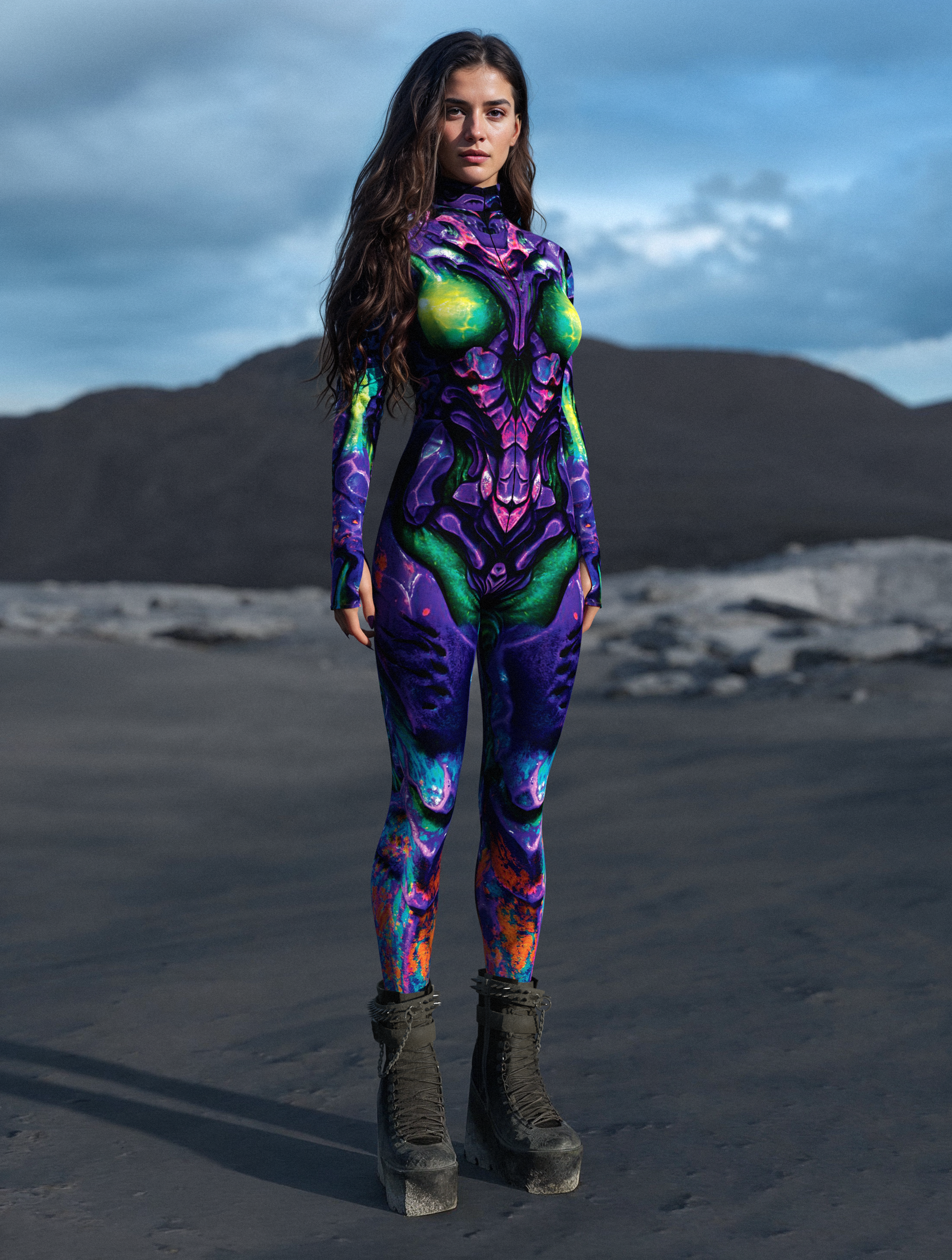 Kryptonian Armor Purple Bodysuit 2