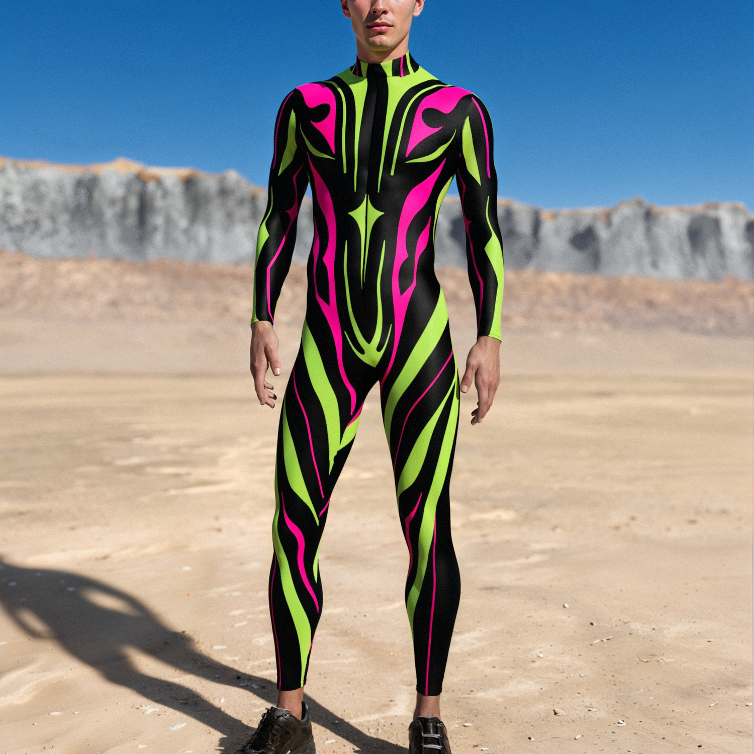 BuzzSaw Hybrid Male Costume UV Reactive, Lycra