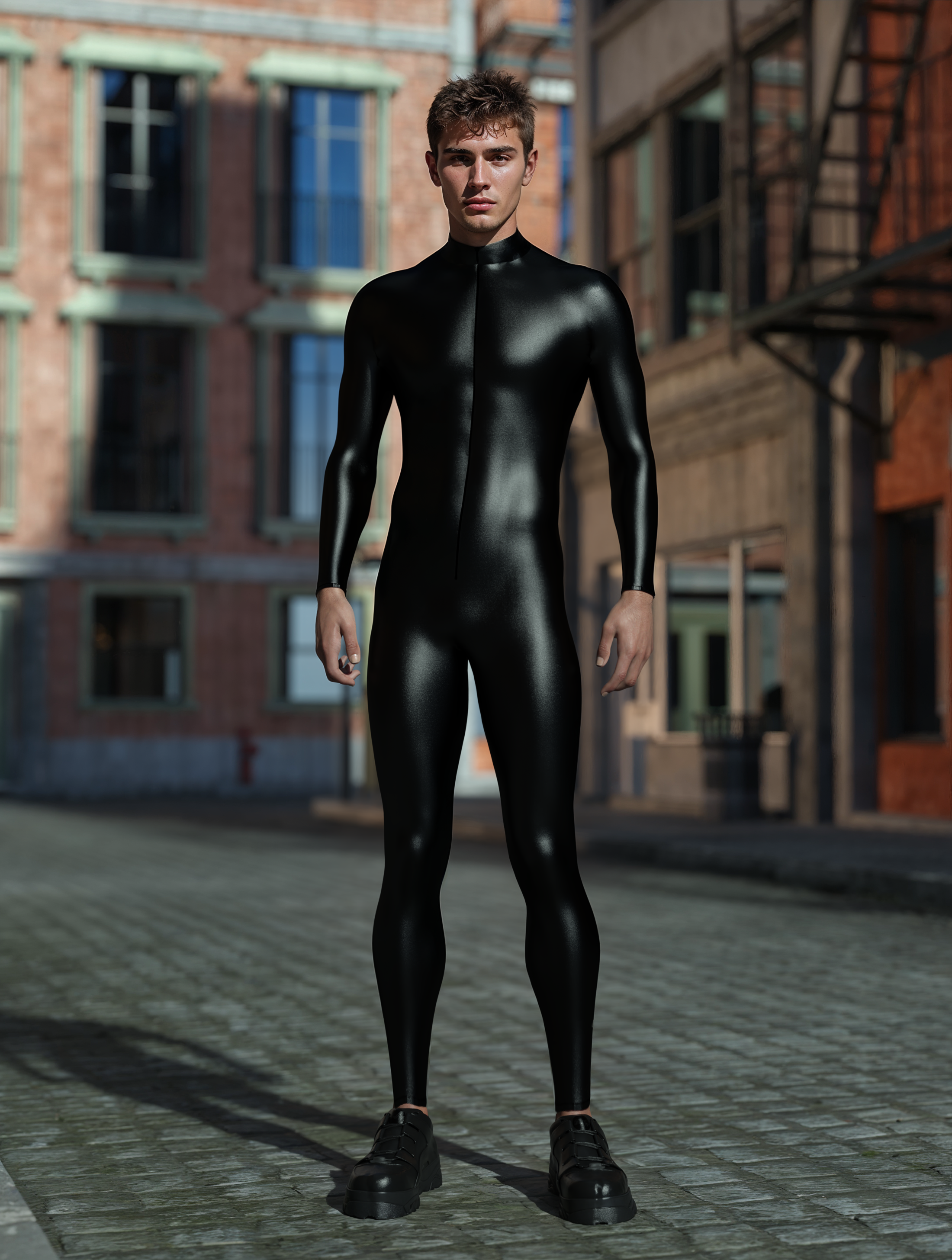 Black Holographic Male Costume 2