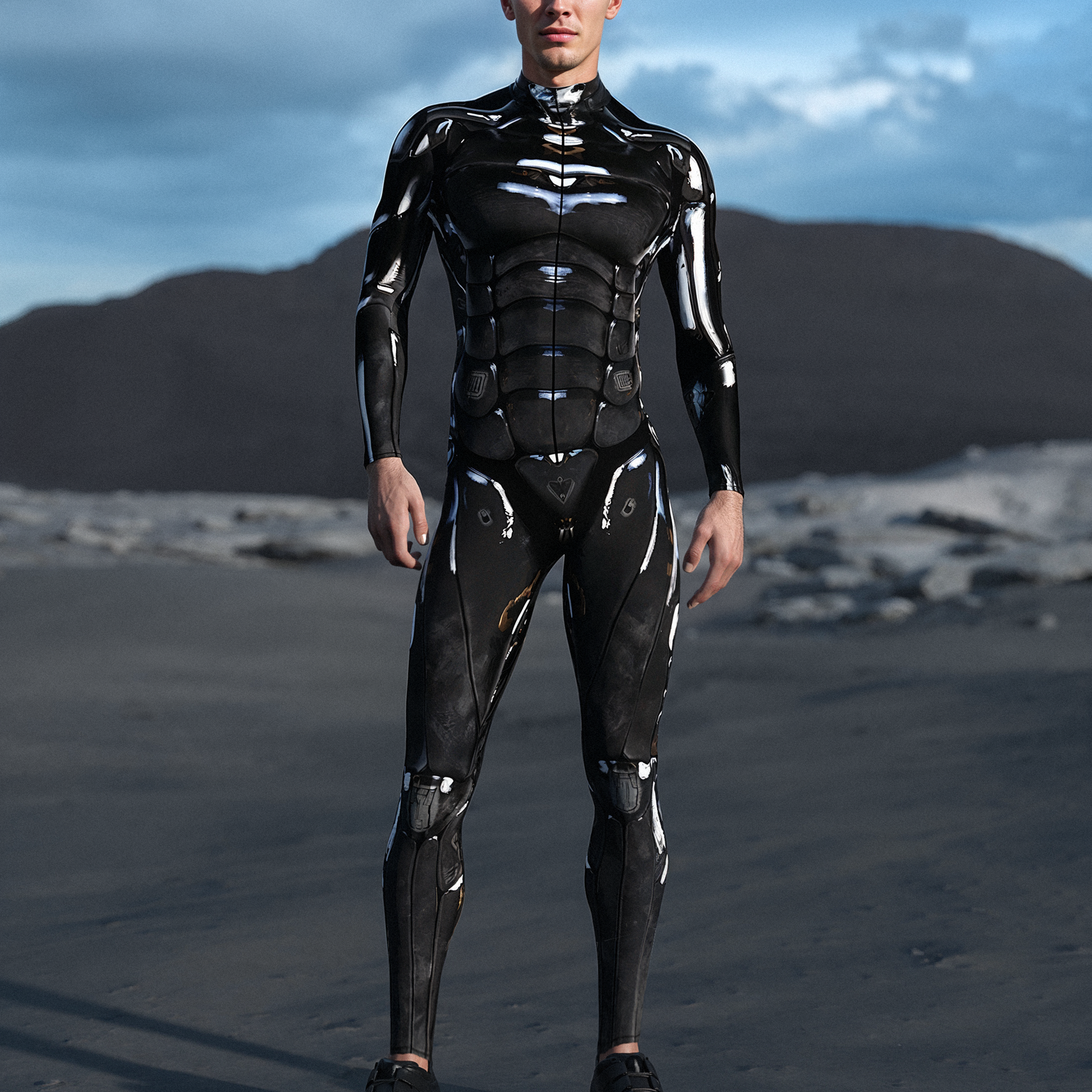 Leviathan Suit Male Costume Black