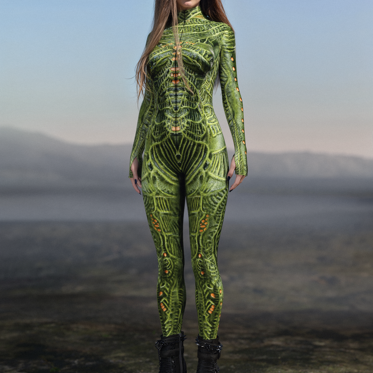 Green Insect Zombie Costume Green