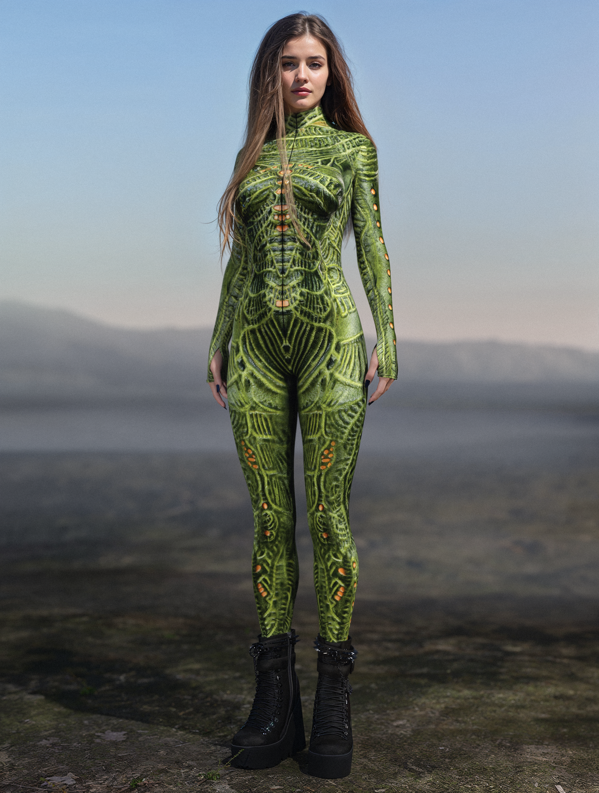Green Insect Zombie Costume 2
