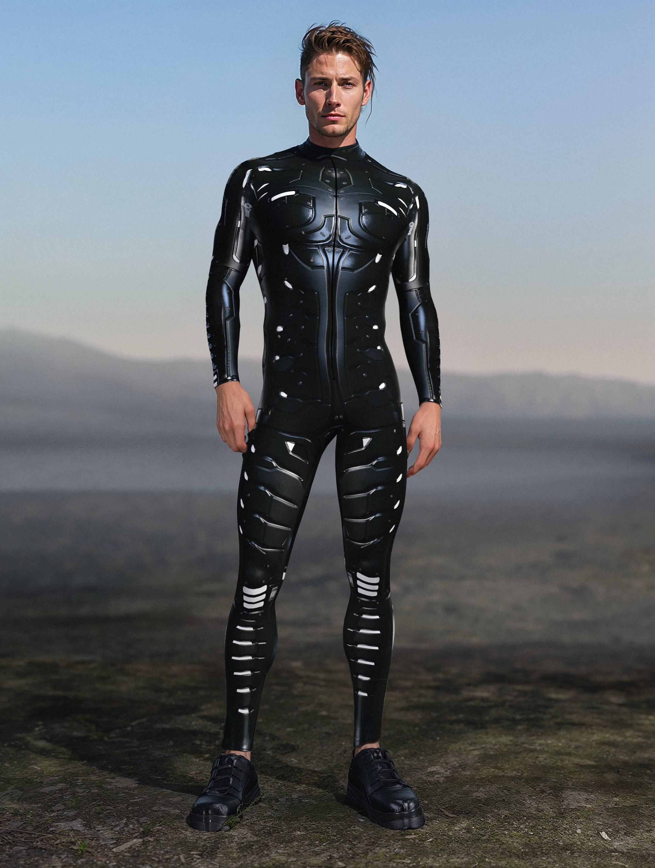 Invader Skin Male Costume Black