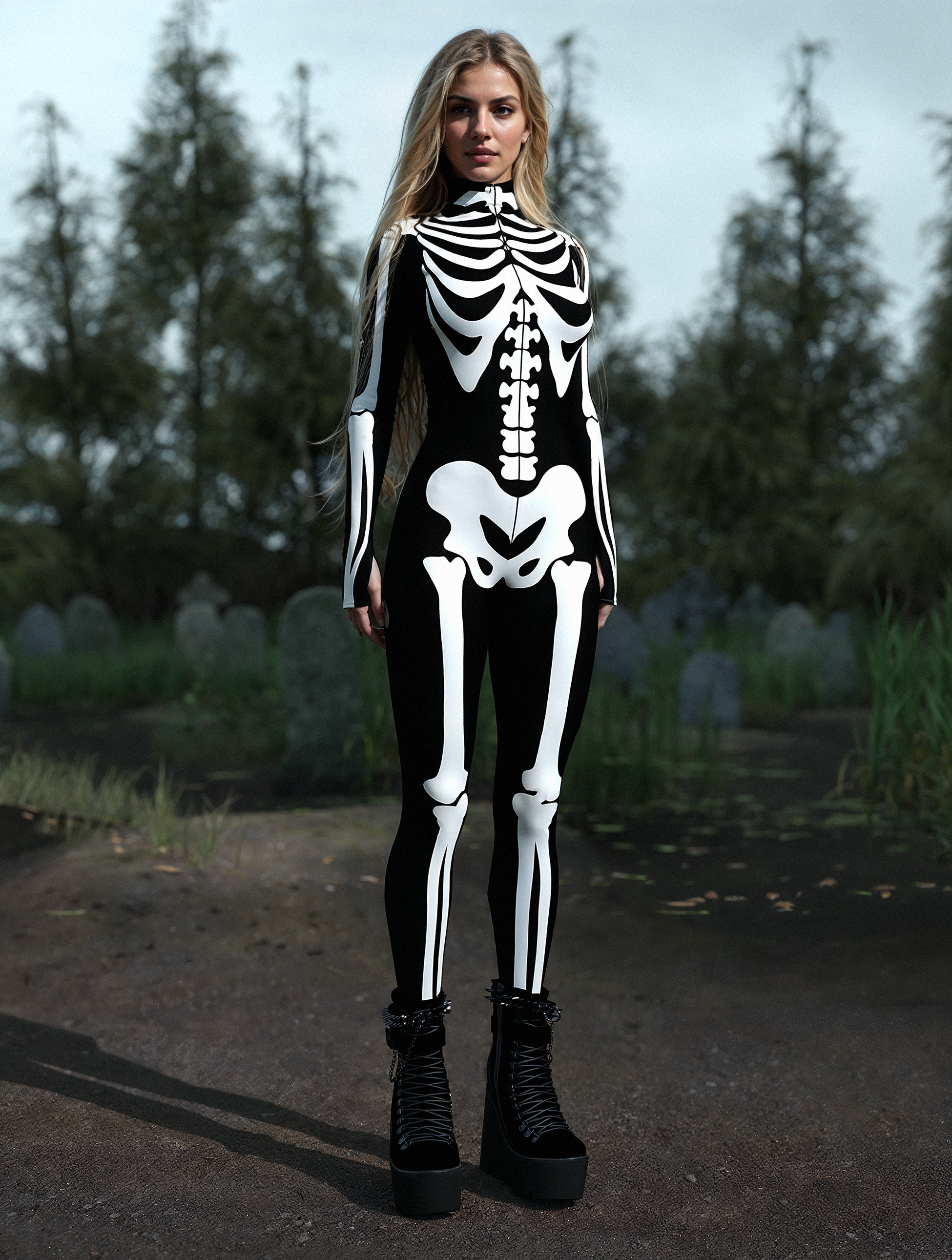 BnW Bossy Skeleton Costume 2