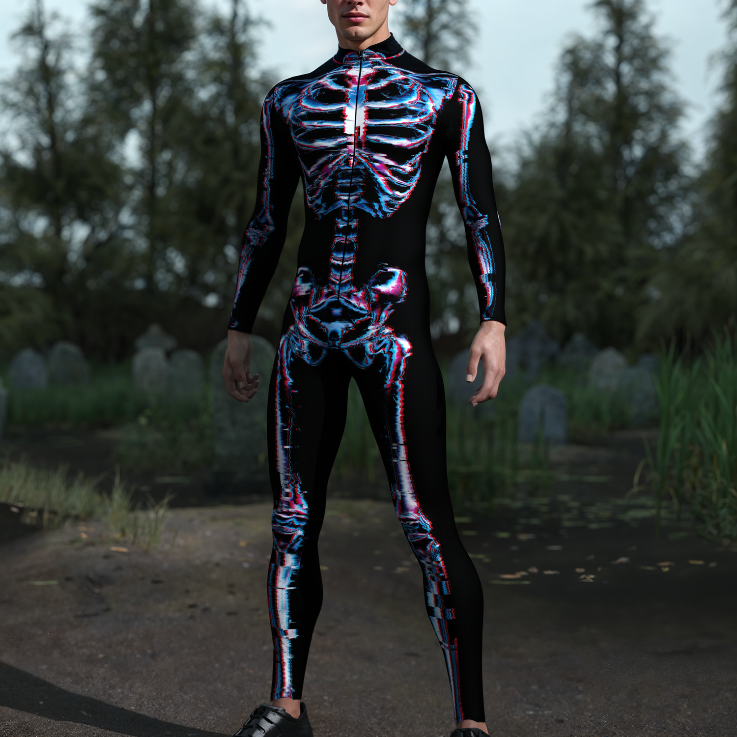 Tech Warp Male Costume Blue