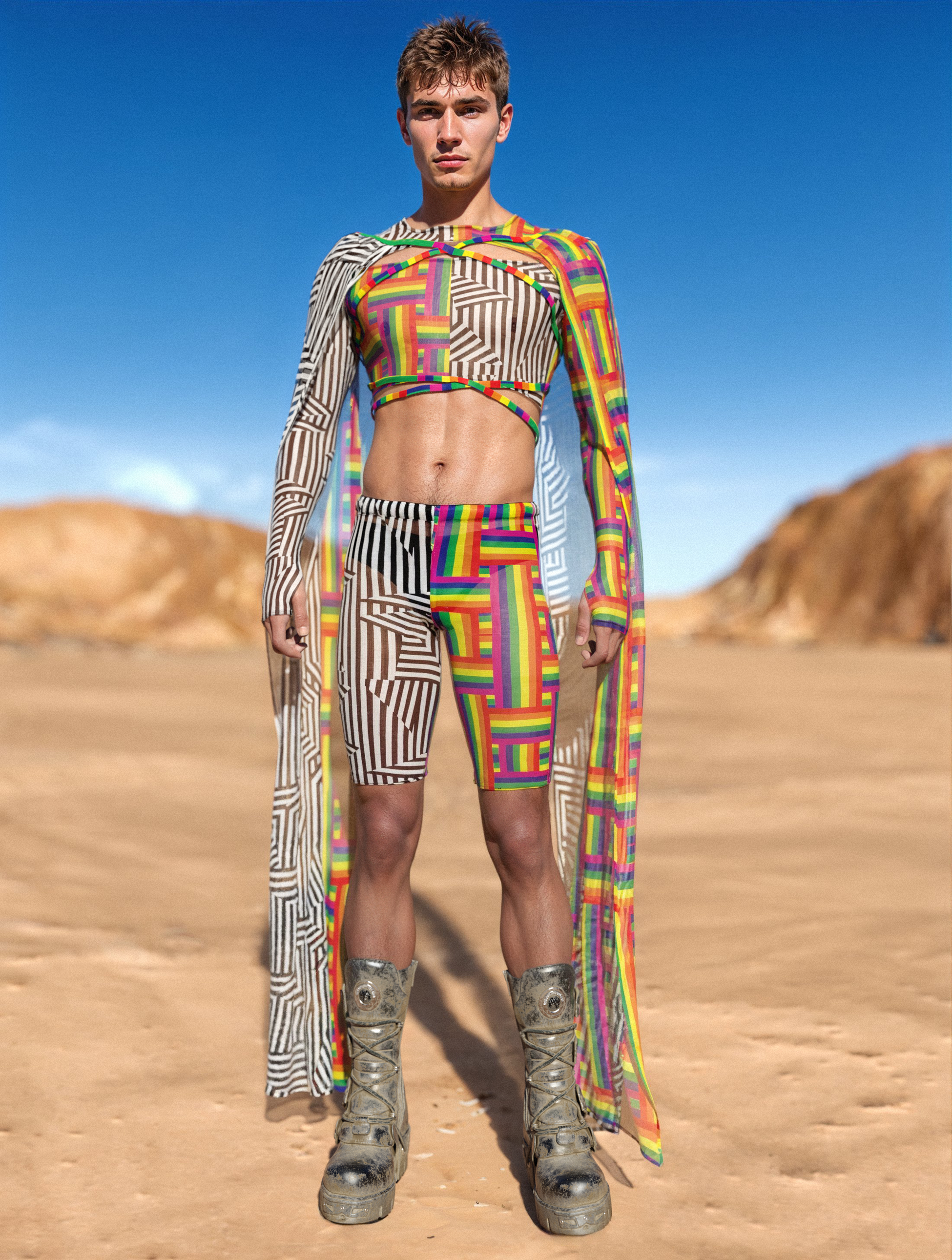 Spectromania Mesh Male Cutout Top 2