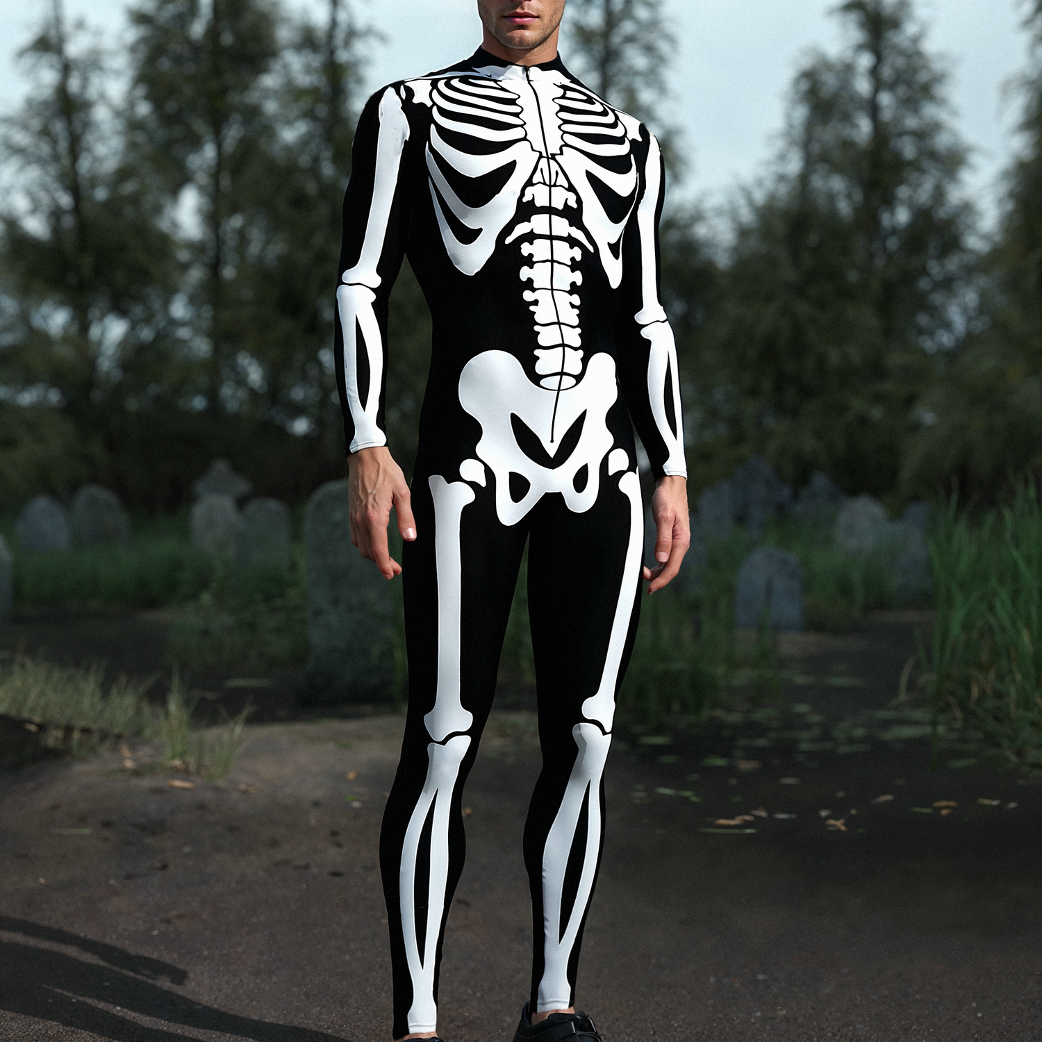 BnW Bossy Skeleton Male Costume 3