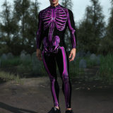 Purple Candy Skeleton Male Costume