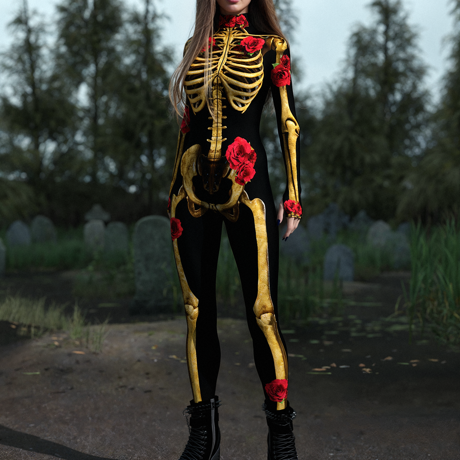 Rose Skeleton Costume 3