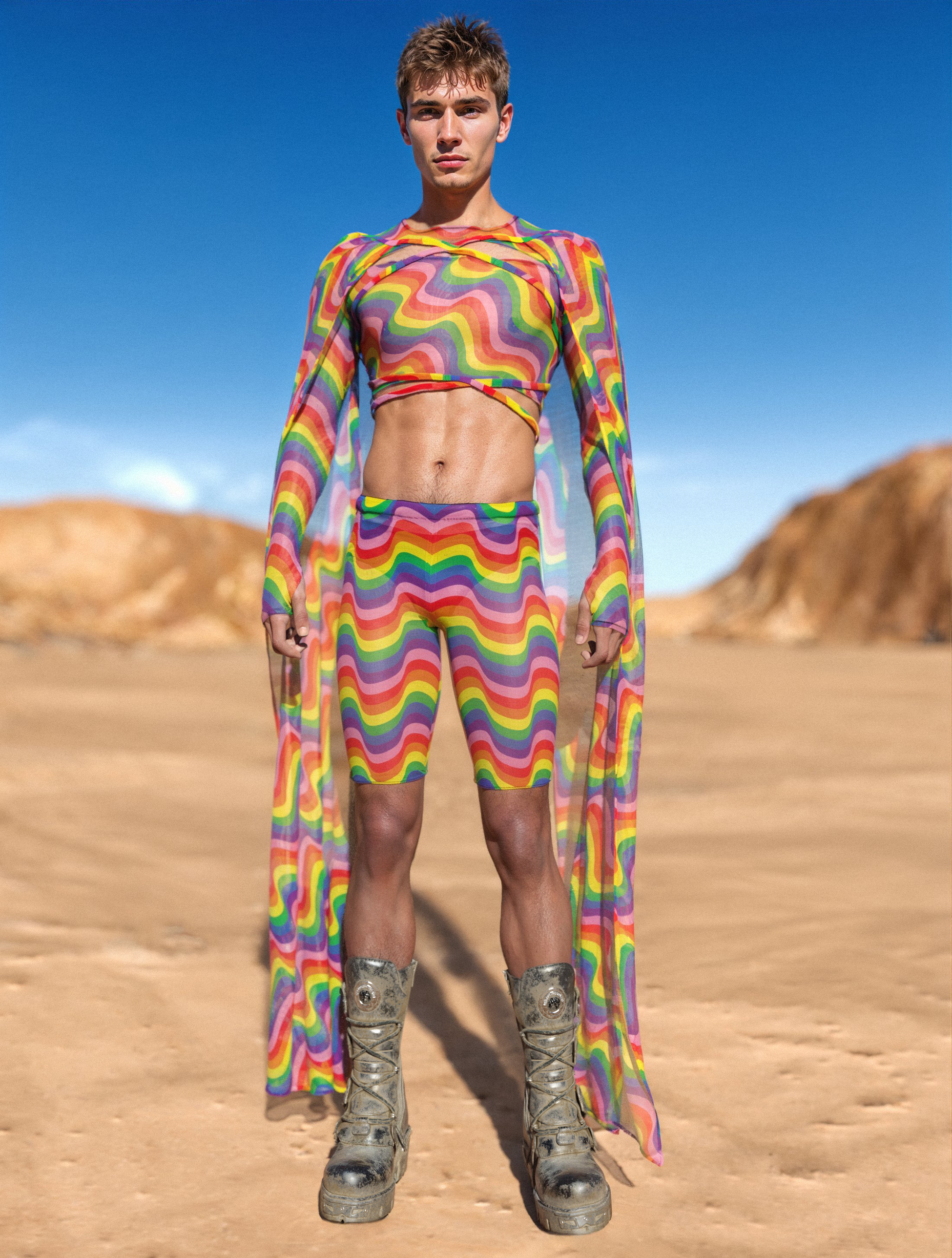 Vibrant Male Mesh Wings 1