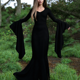 Mrs. Addams Puddle Train Gown Dress