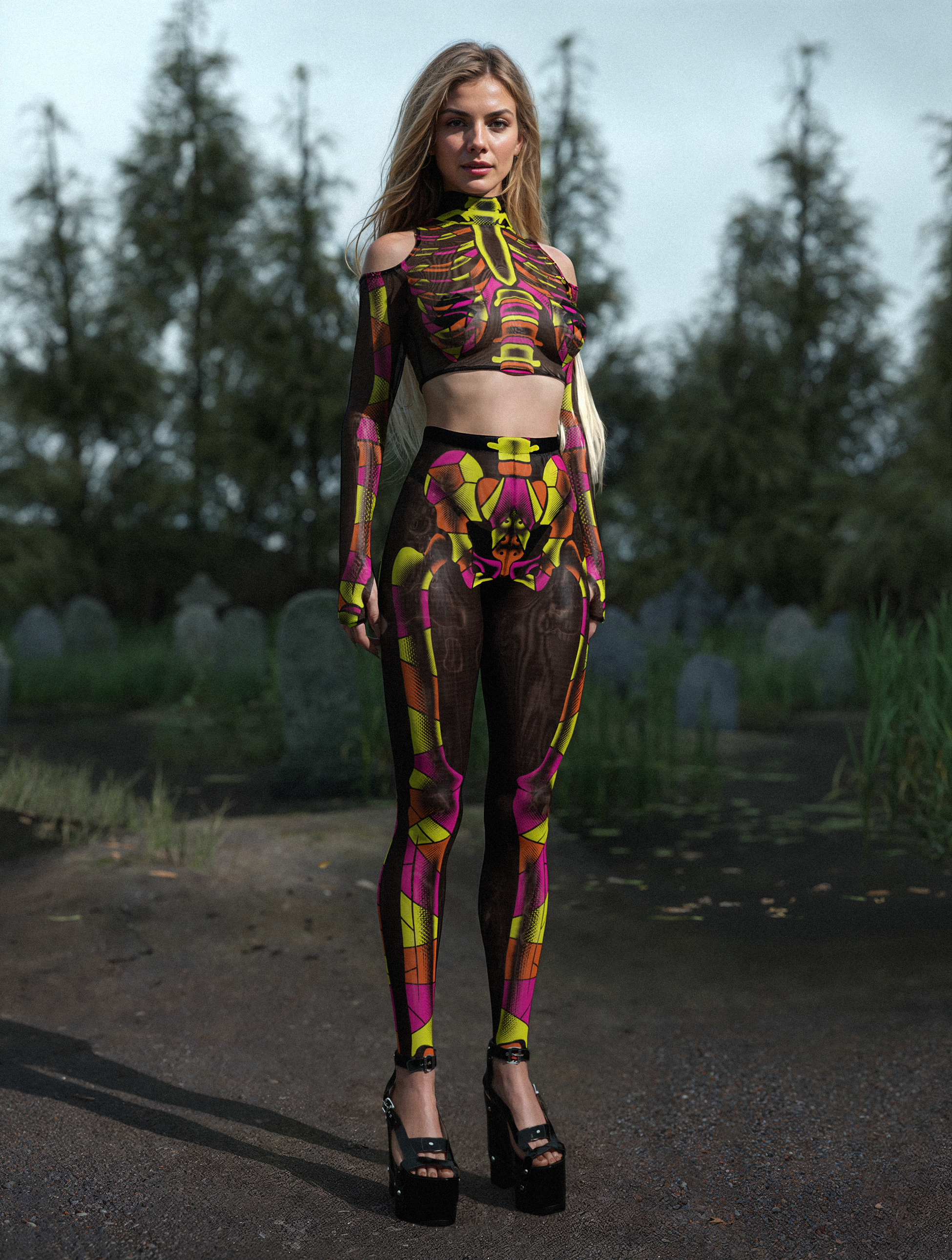 Halftone Colours Mesh Top 2