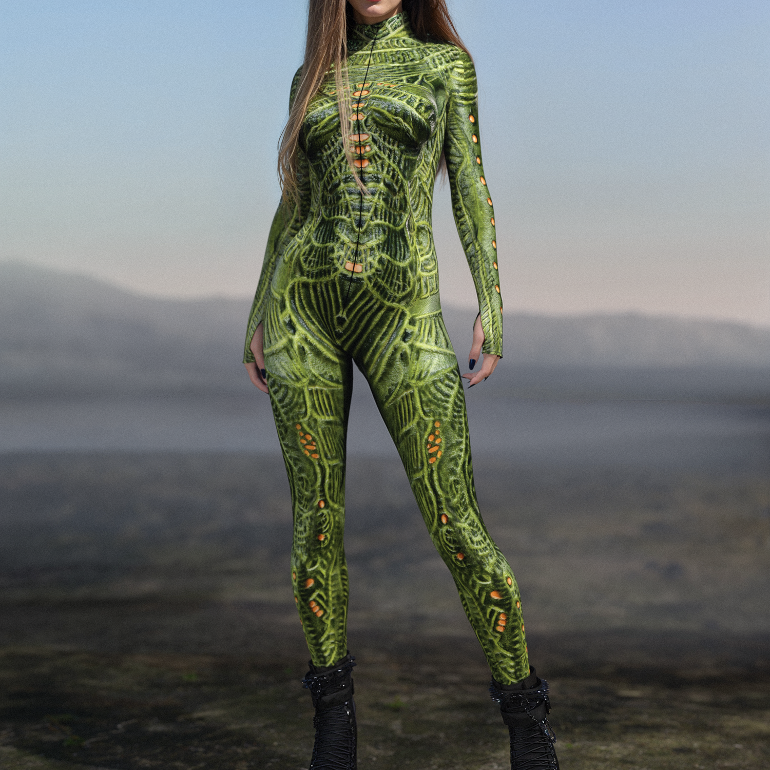 Green Insect Zombie Costume 3