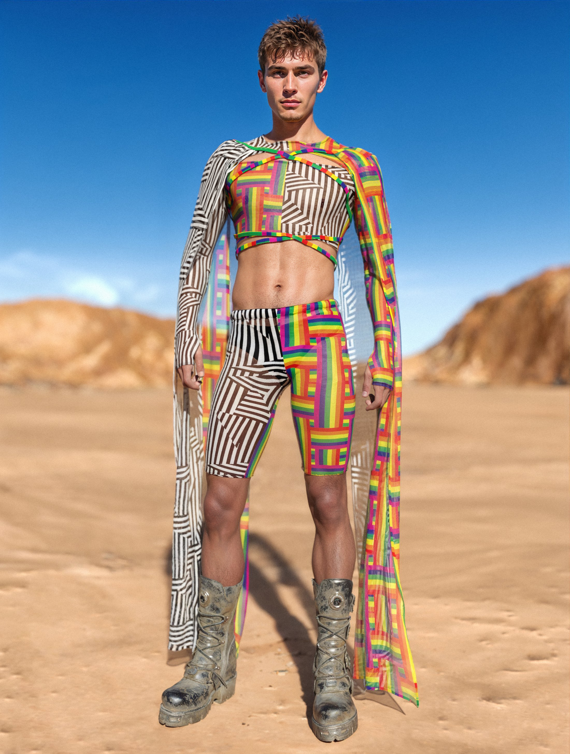 Spectromania Male Mesh Wings 1