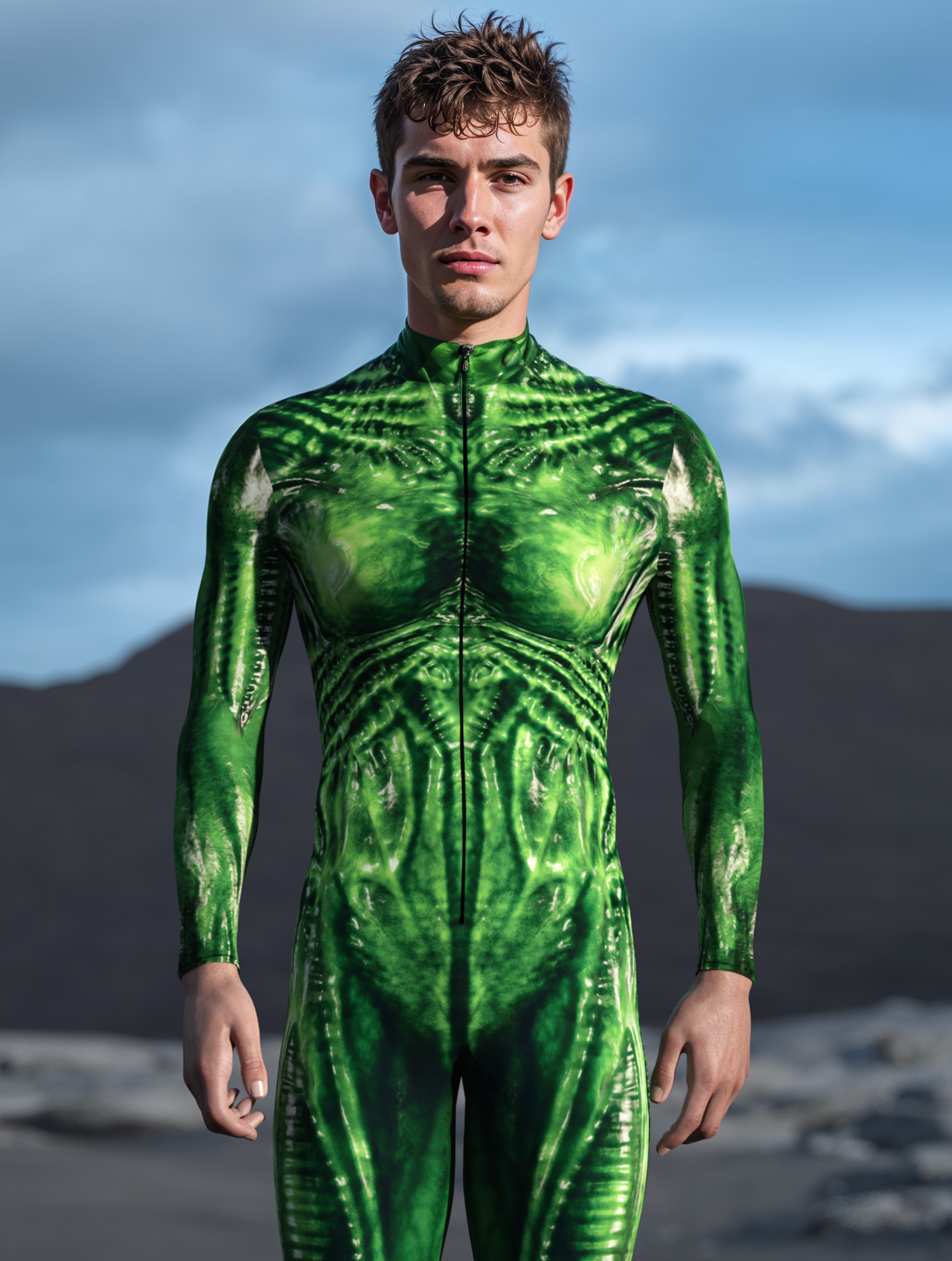 Exomorph Green Male Costume