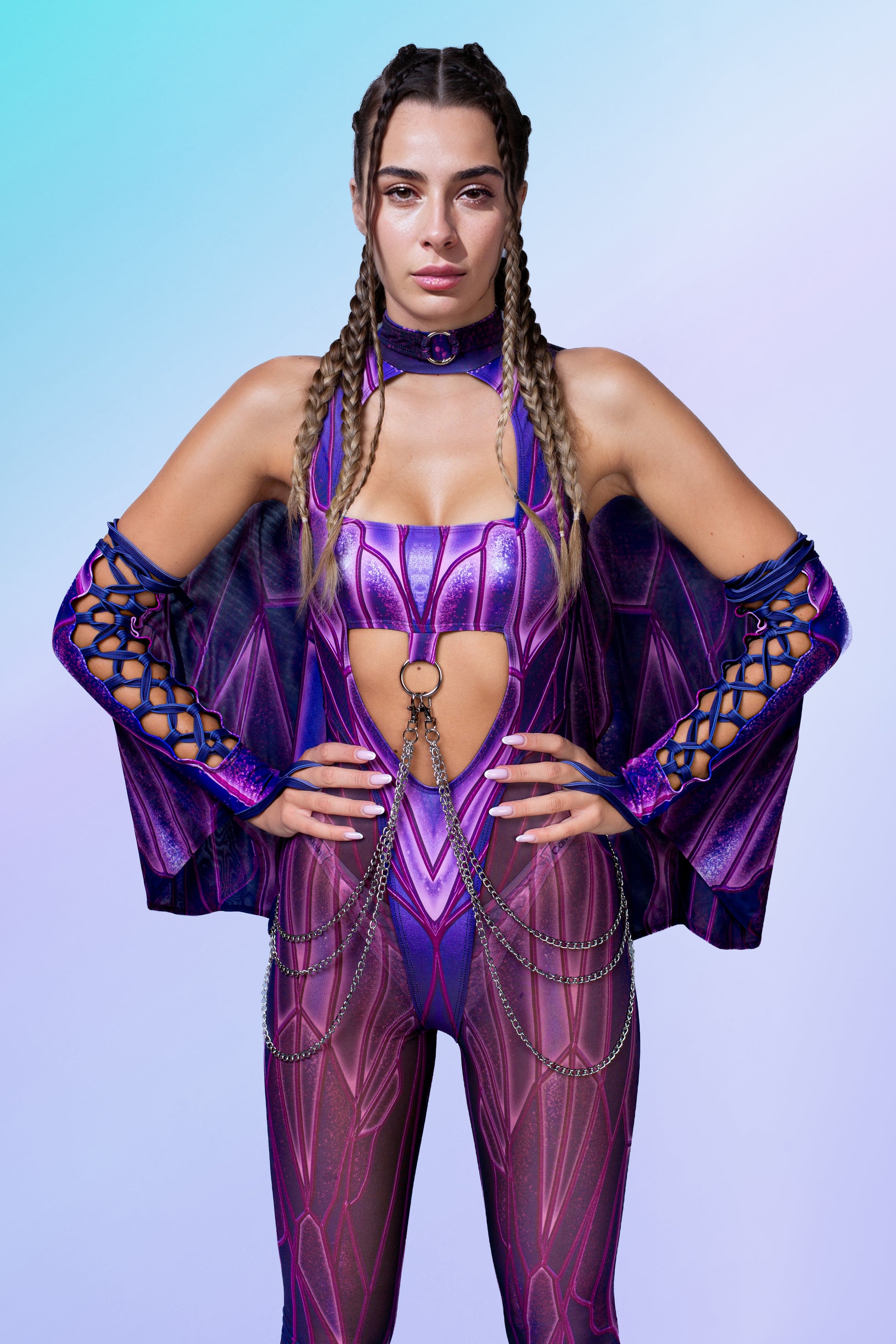Soaring Alchemy Pink Fairy Open Heart Bandeau Bodysuit 1