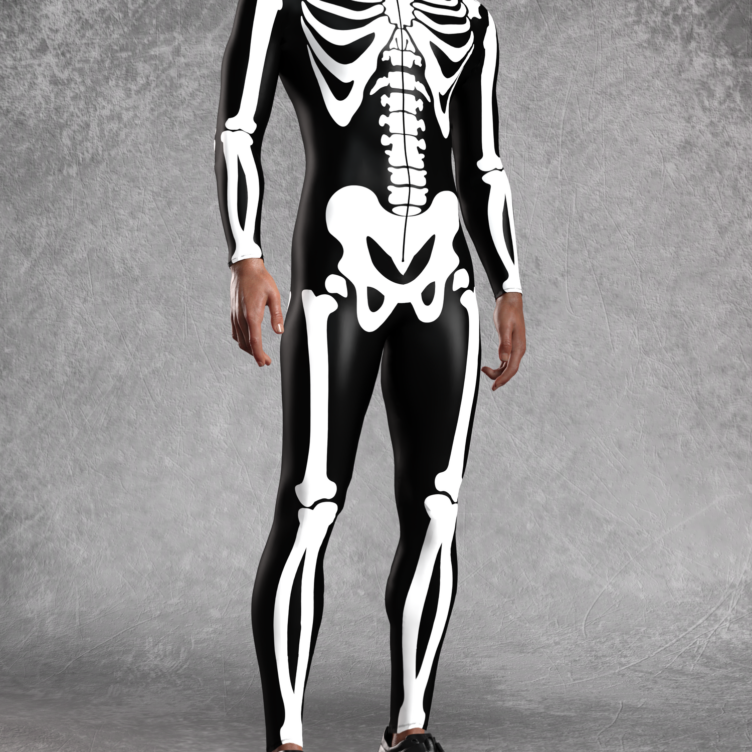BnW Bossy Skeleton Male Costume Lycra