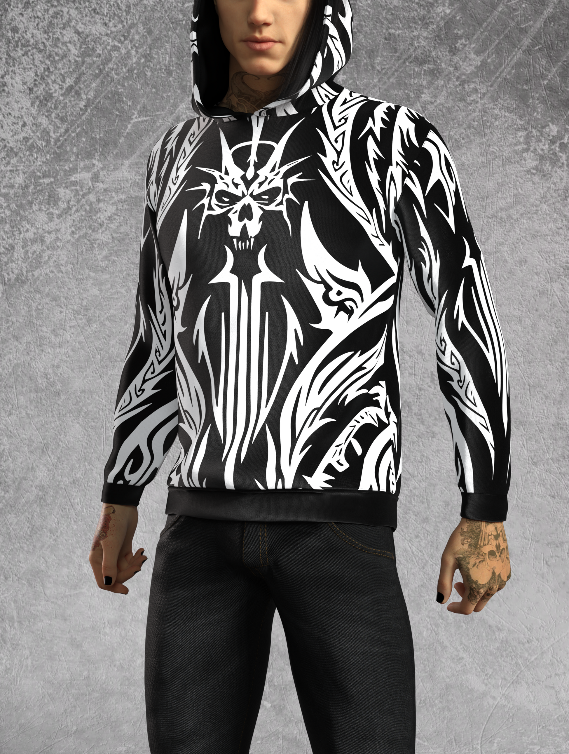 Inner Rage Male Short Hoodie 1
