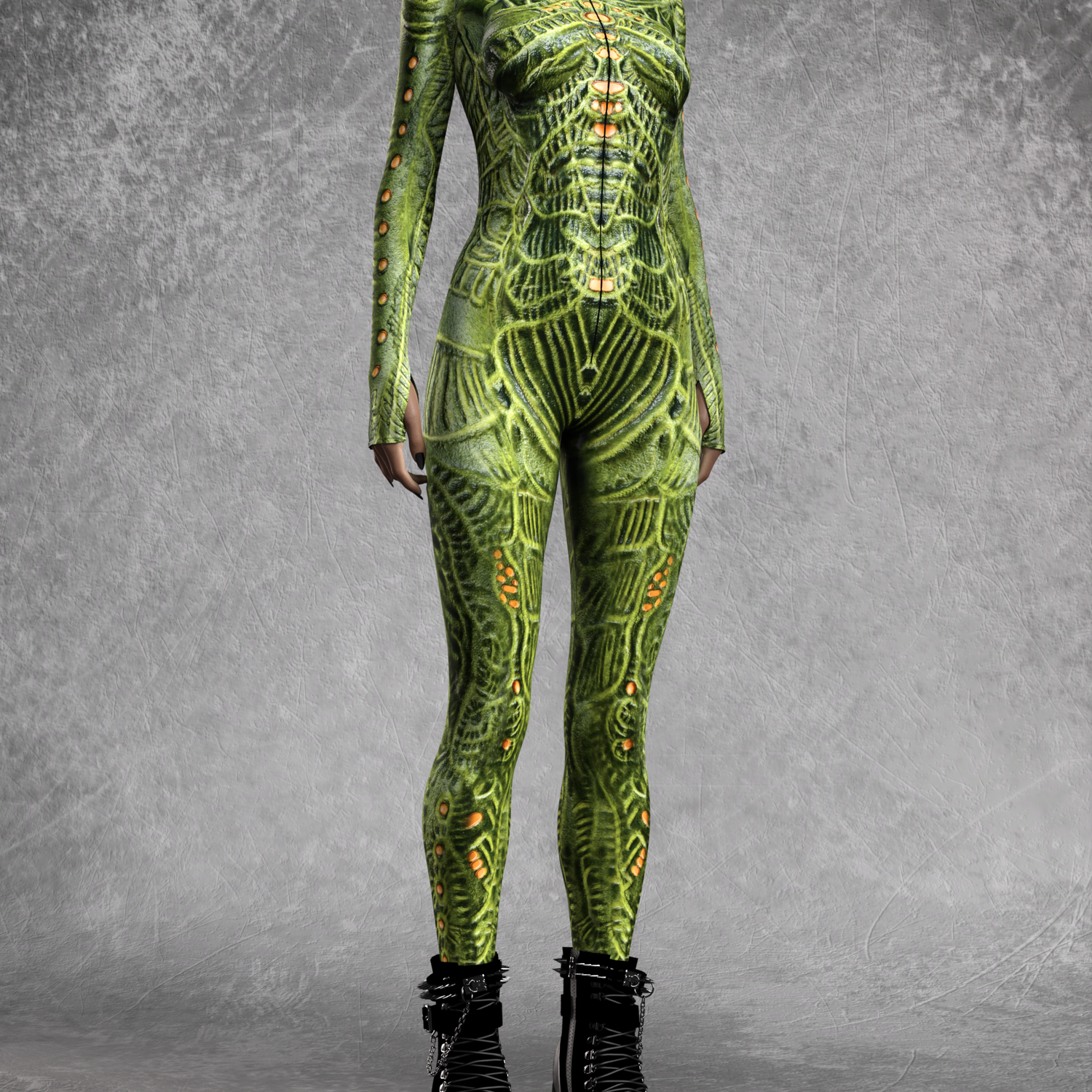 Women Green Insect Zombie Costume