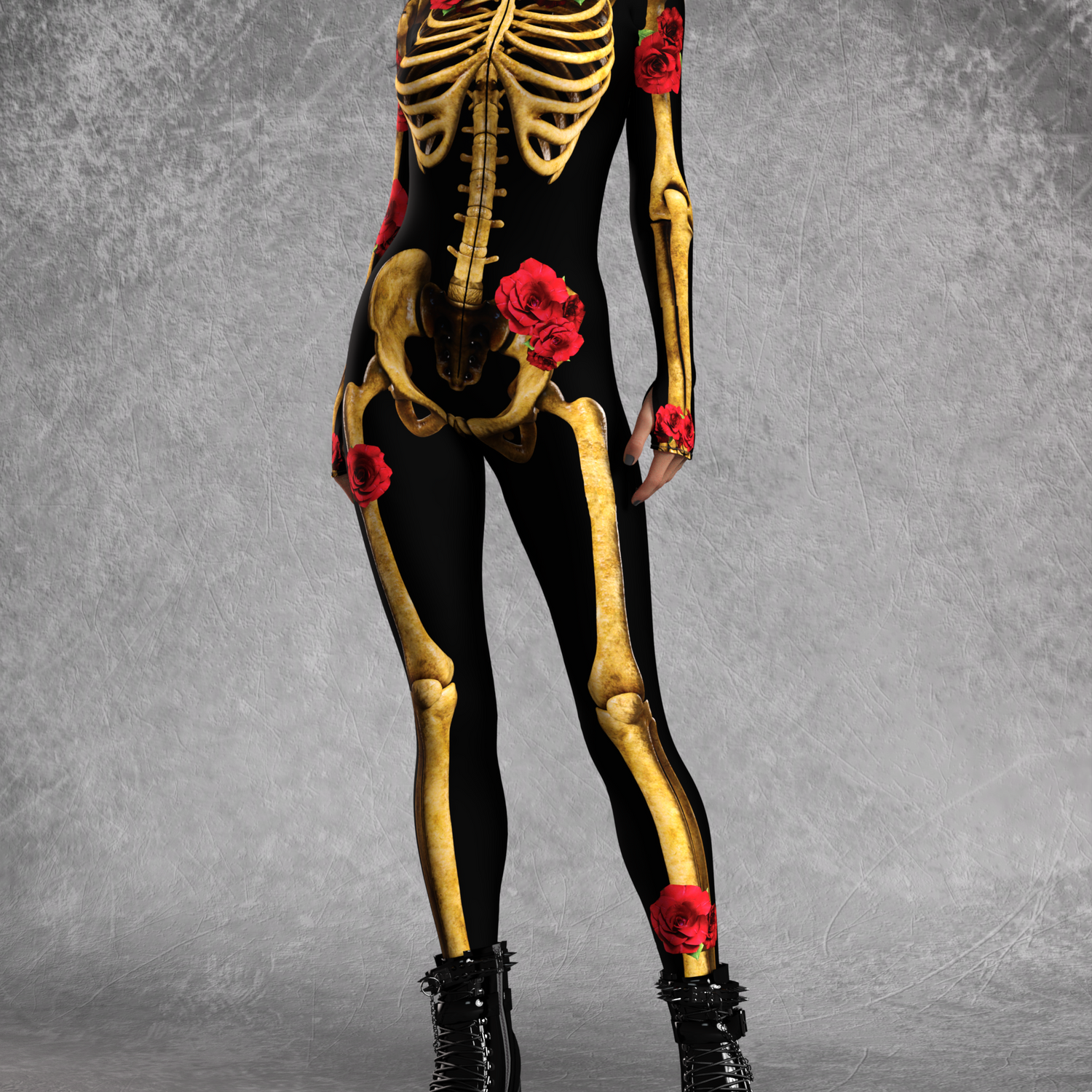 Rose Skeleton Costume Lycra