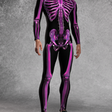 Purple Candy Skeleton Male Costume