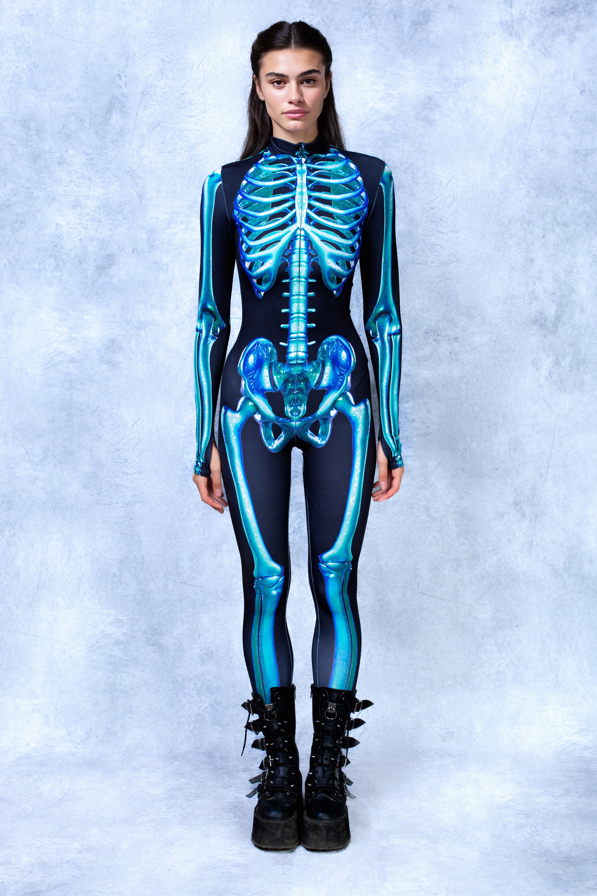 Blue Candy Skeleton Costume 2