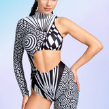 Chaotique BnW Asymmetrical Costume