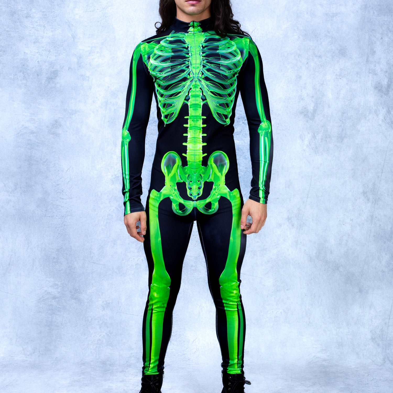 Jelly Skelly Male Costume Green
