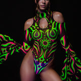 Solis Mesh Teardrop Leotard
