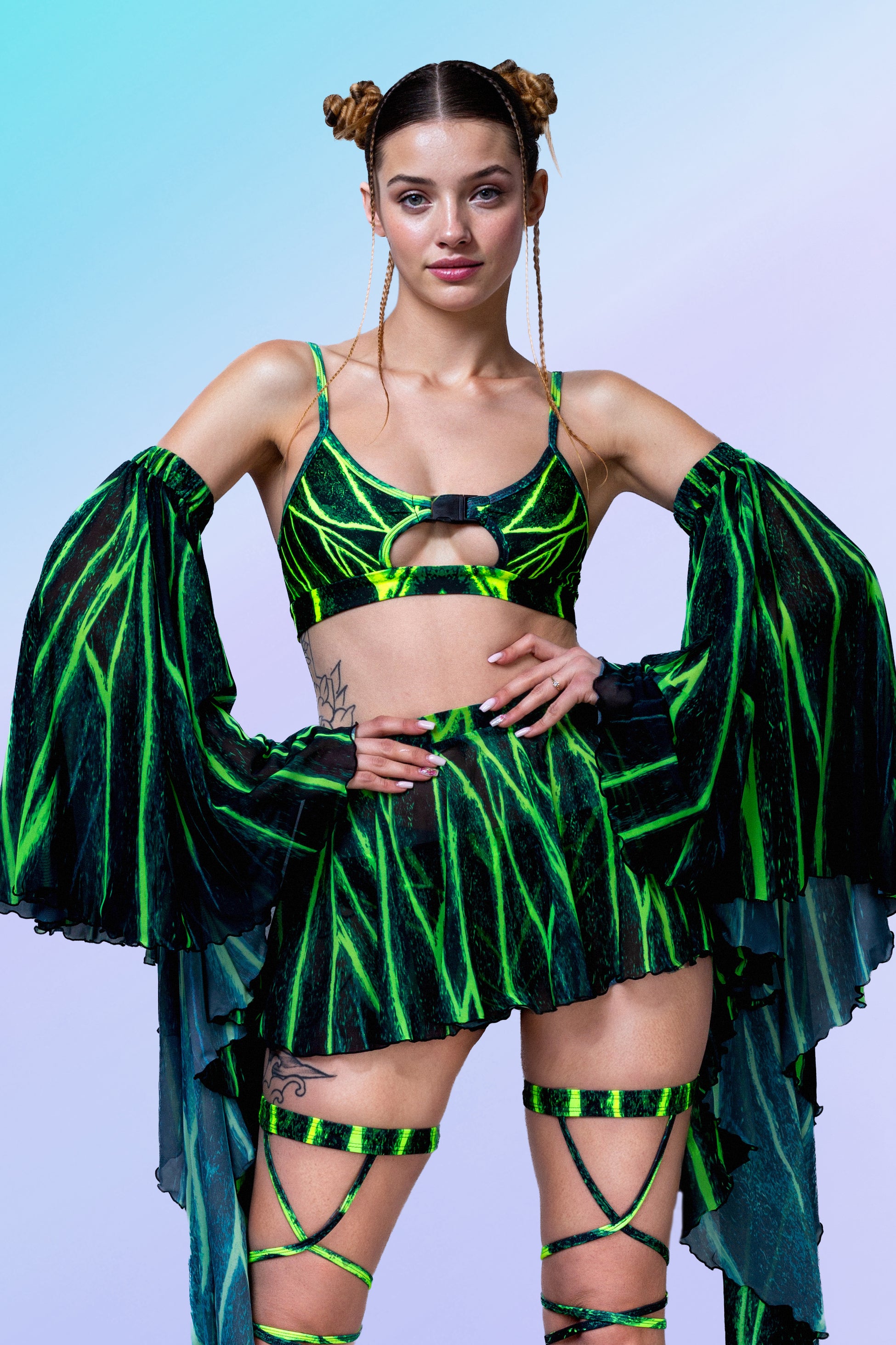 Acid Burst Mini Cloche Skirt 2