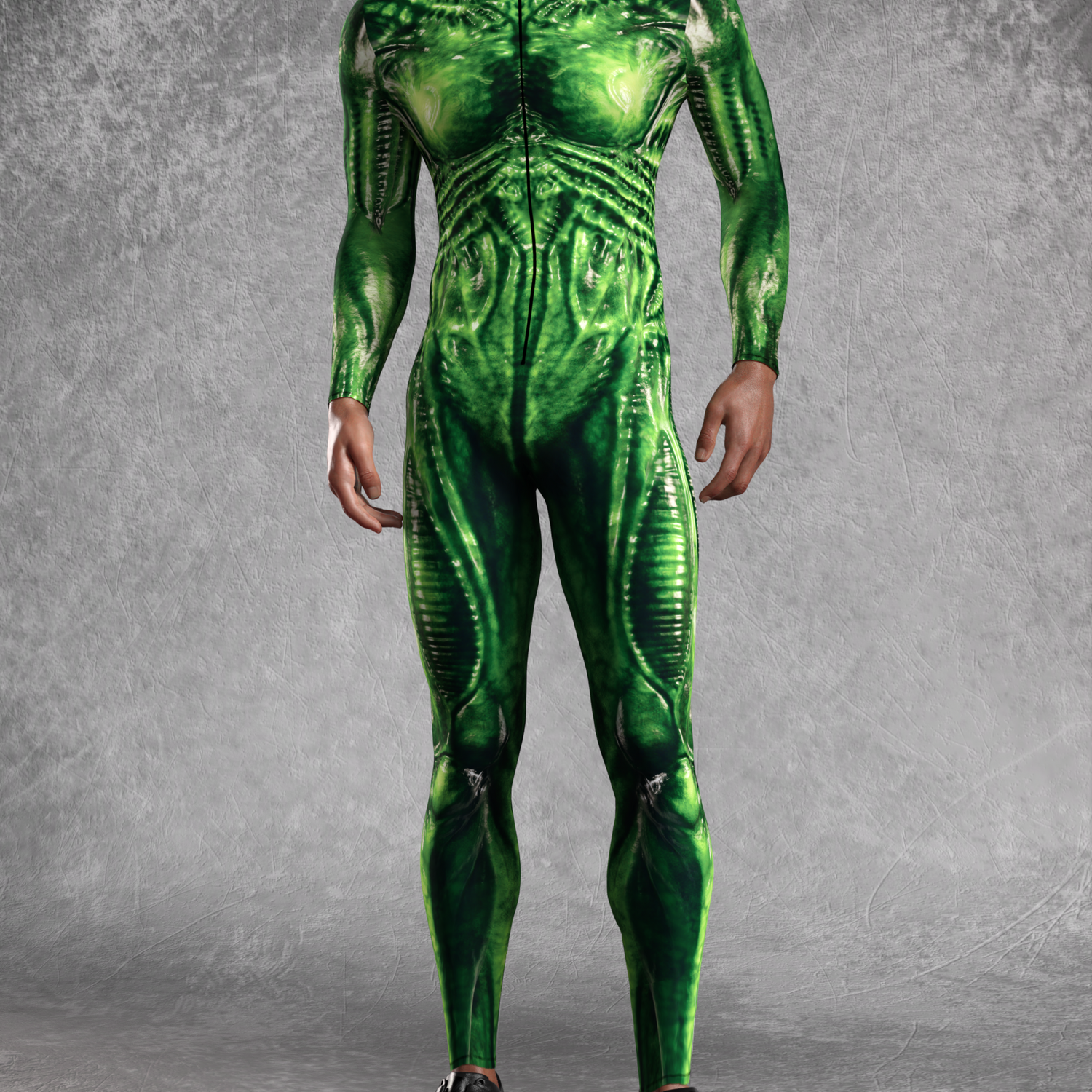Exomorph Green Male Costume Lycra
