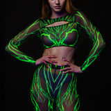 Acid Burst Mesh Leggings Set