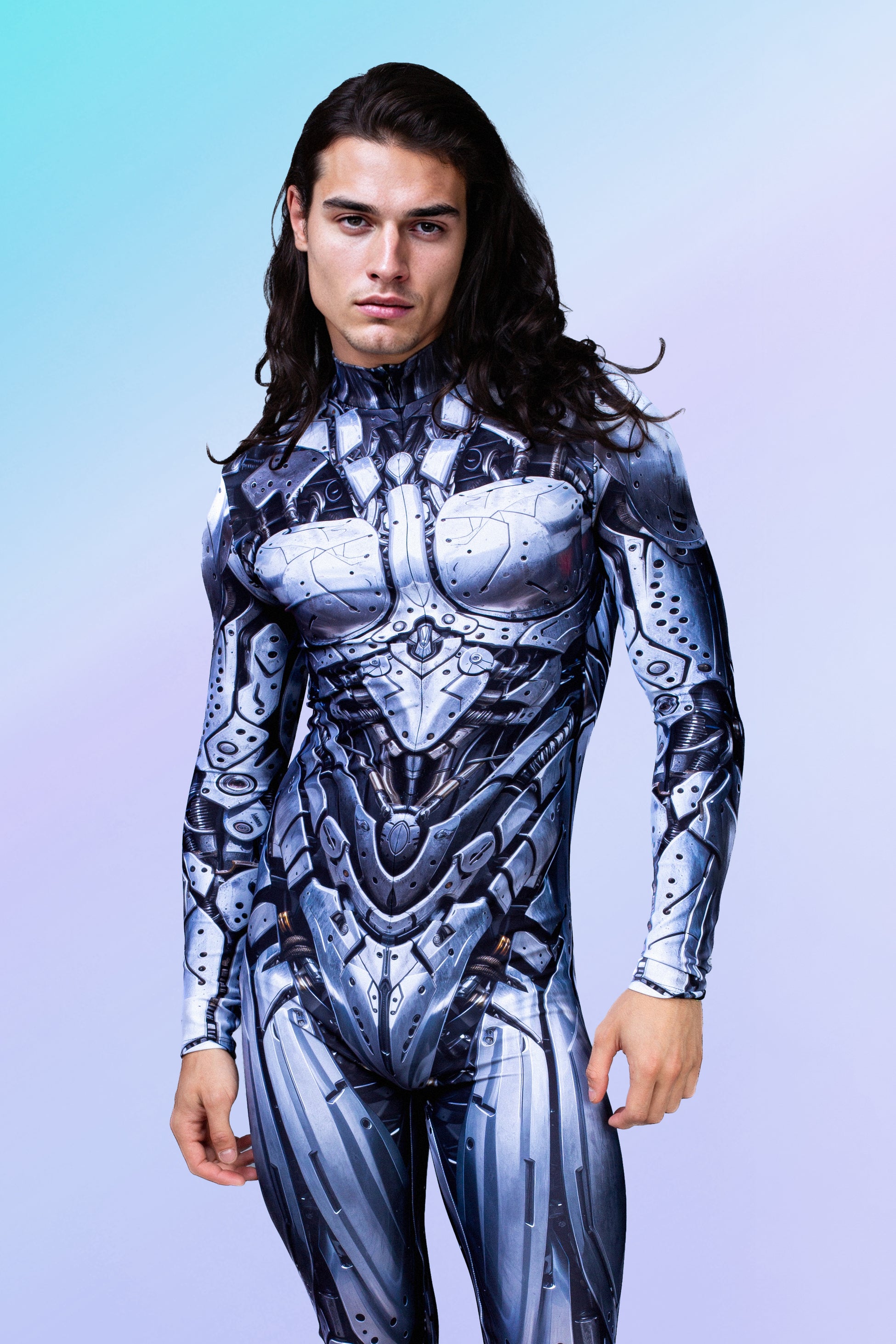 Silver Cyborg Male Costume 1